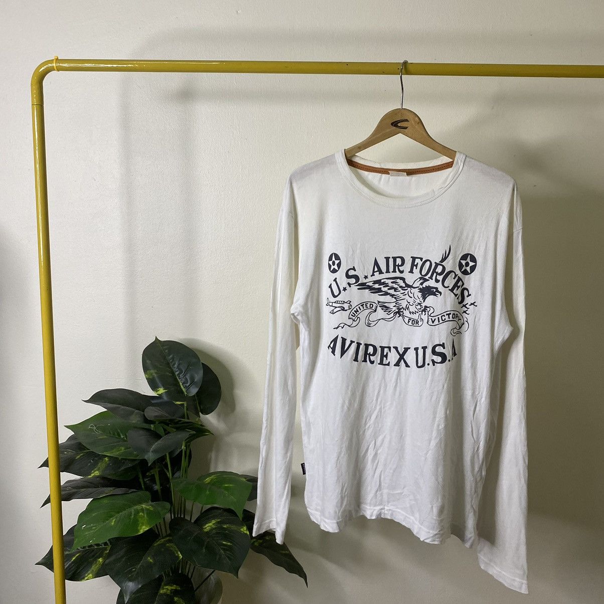 Avirex × Buzz Rickson's × Toyo Enterprises Y2K Avirex USA x US Air Force Army Military LS Tee Size US M / EU 48-50 / 2 - 1 Thumbnail