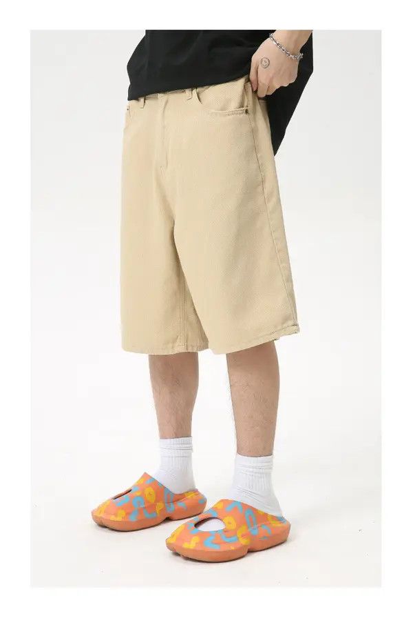 Japanese Brand Simple solid color casual straight denim shorts Size US 32 / EU 48 - 2 Thumbnail