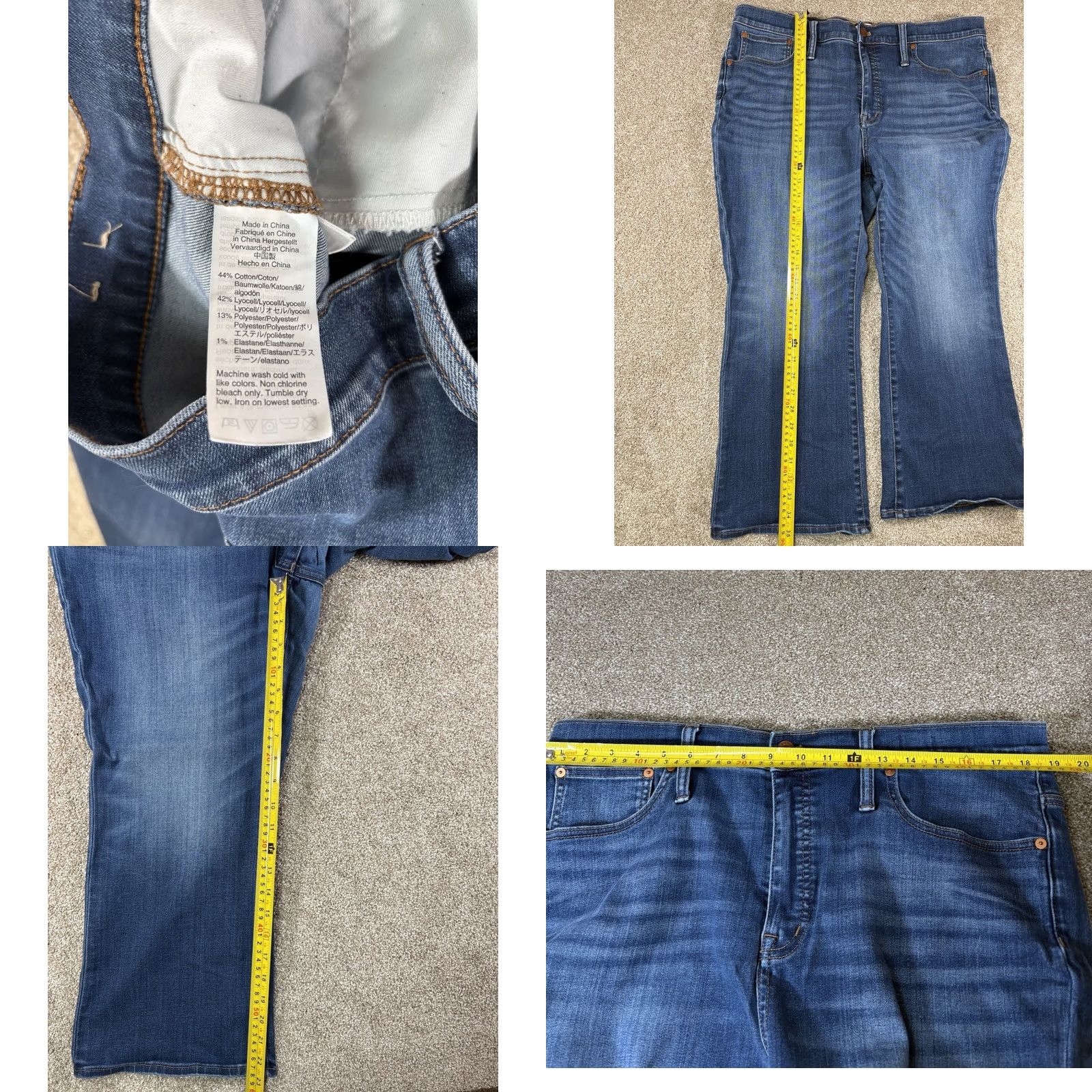 Madewell Madewell Cali Demi-Boot Denim Mid-Rise Jeans 34P Womens Pants Bootcut Blue Denim Size 24" / US 00 / IT 34 - 8 Thumbnail