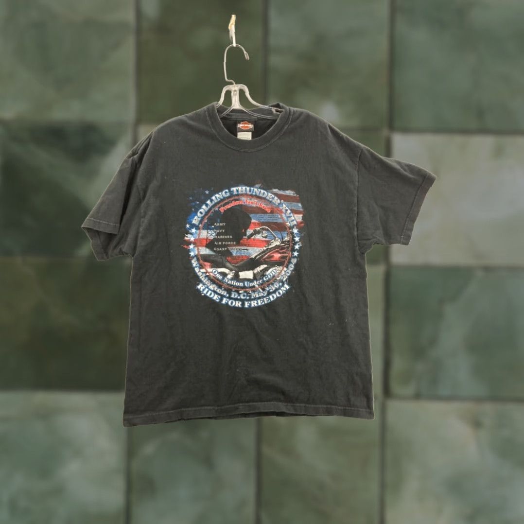 Harley Davidson VINTAGE Harley-Davidson Rolling Thunder XVII 2004 Washington DC Event T-Shirt Mens XL Black USA Made Size US XL / EU 56 / 4 - 1 Thumbnail
