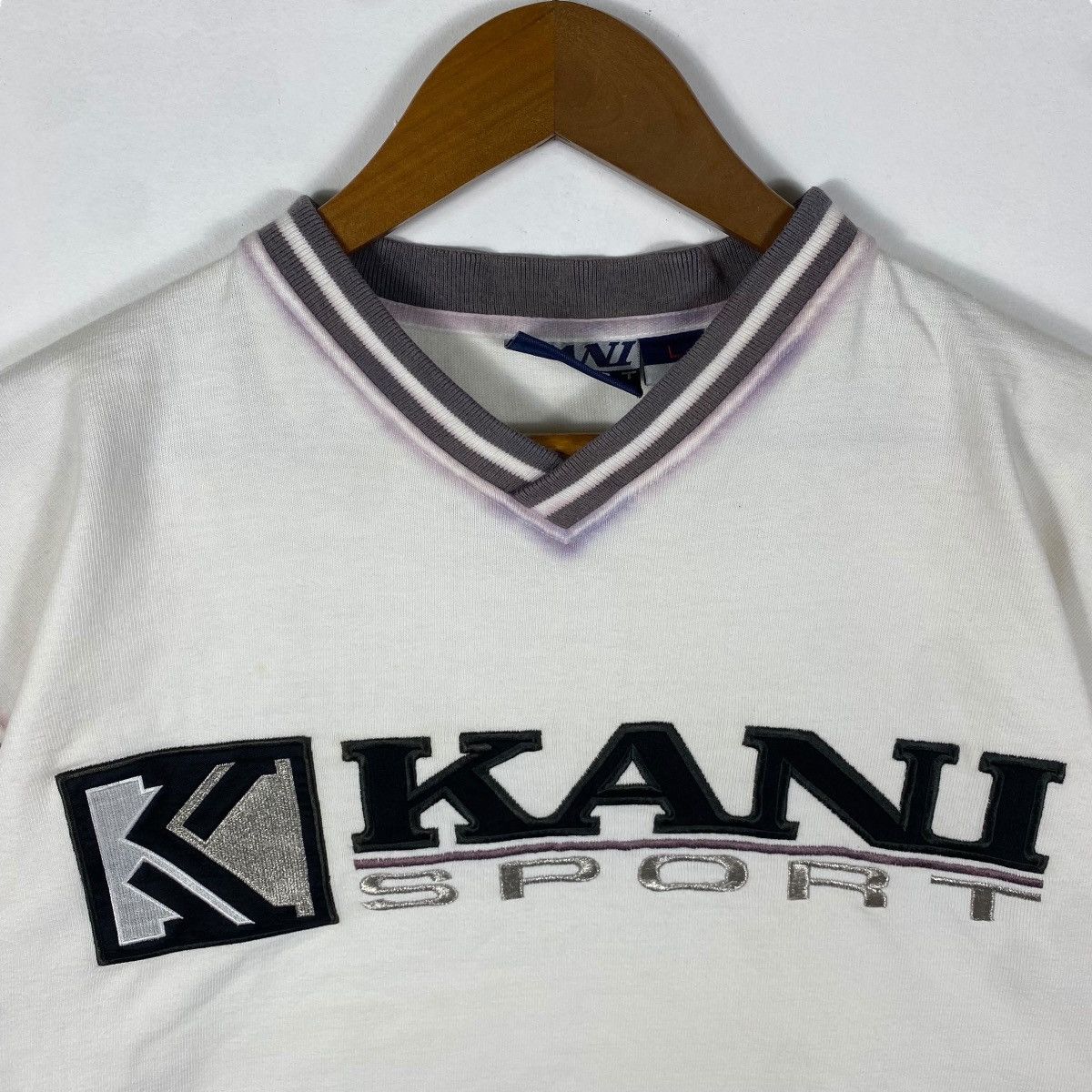 Karl Kani × Vintage Vintage 90's KANI SPORT Embroidery Hip-Hop Streetwear Tee Size US L / EU 52-54 / 3 - 2 Thumbnail