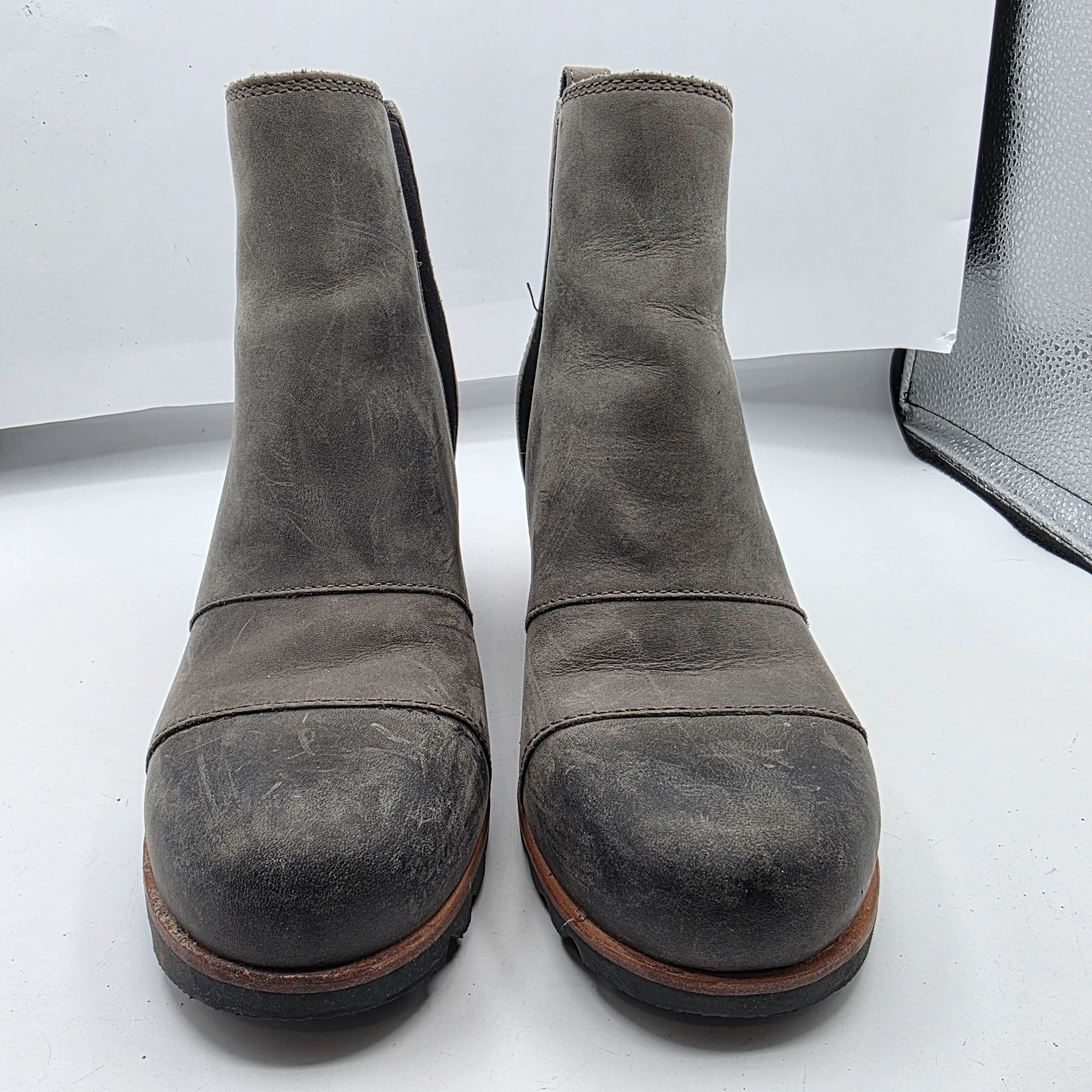 SOREL Sorel Lea Womens Size 8 Gray Wedge Chelsea Ankle Boots Going Size US 8 / IT 38 - 2 Thumbnail
