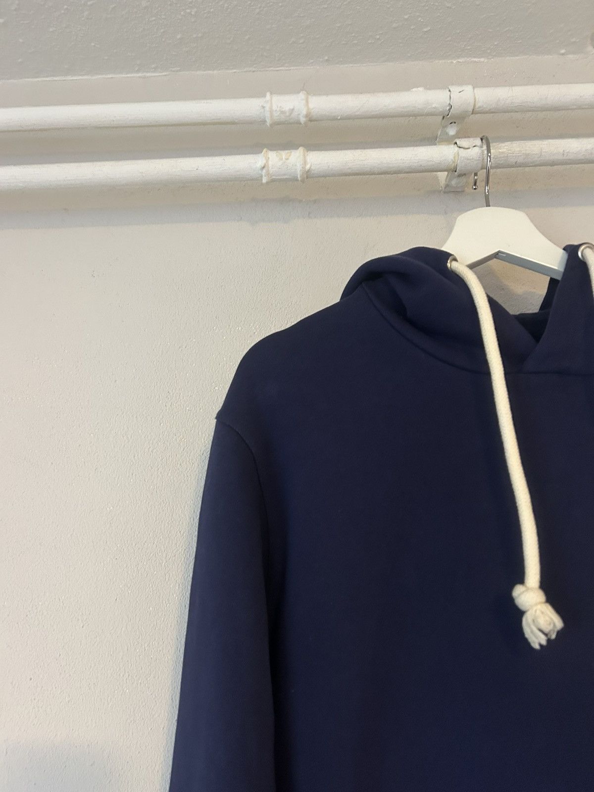 Maison Margiela Maison Margiela Deep Blue Hoodie with Stereotype Patch Size US S / EU 44-46 / 1 - 4 Thumbnail