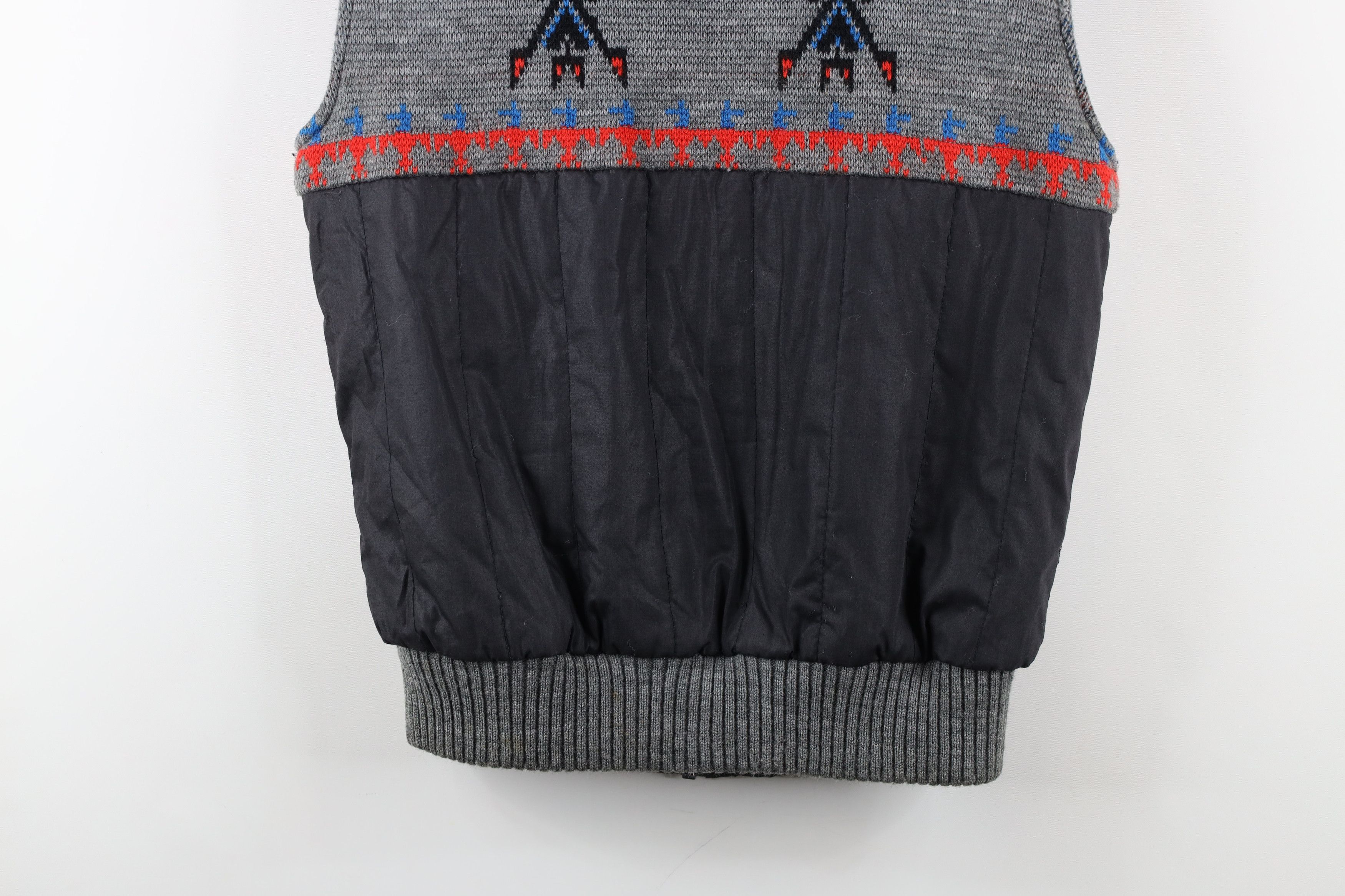 Vintage Vintage 70s Streetwear Southwestern Knit Puffer Vest Jacket Size US M / EU 48-50 / 2 - 11 Thumbnail