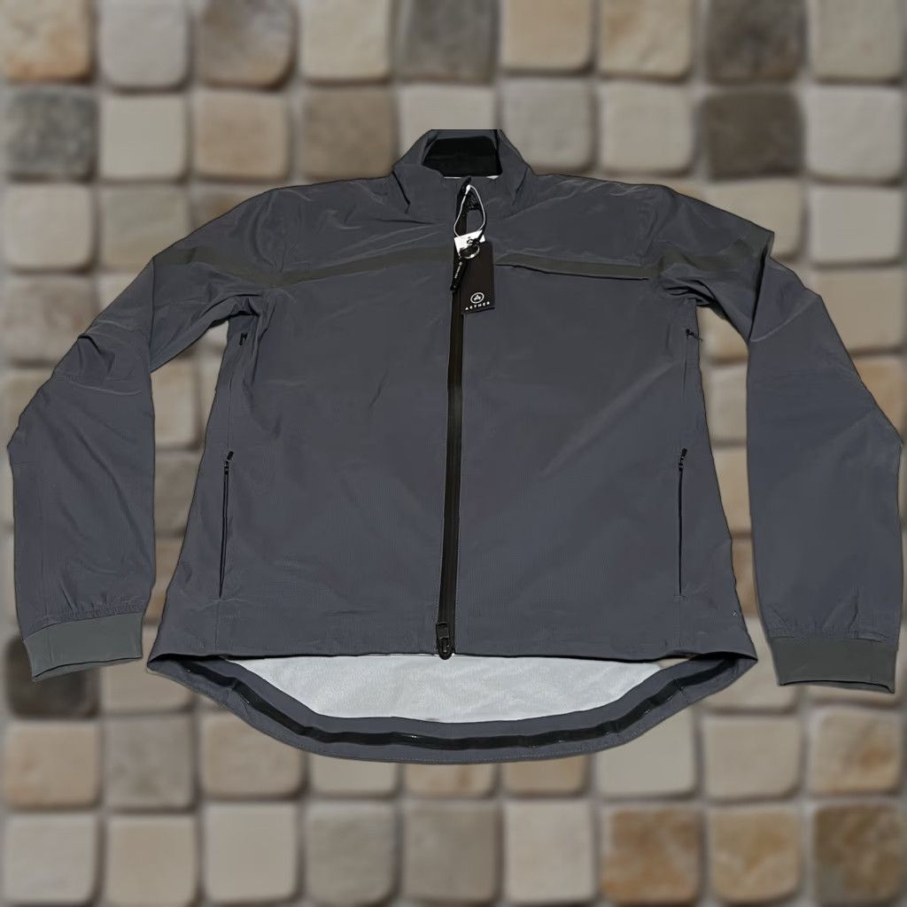 AETHER Mens Pace Jacket Gray Lightweight Windbreaker Cycling XS Regular Zip Jacket Men Womens?