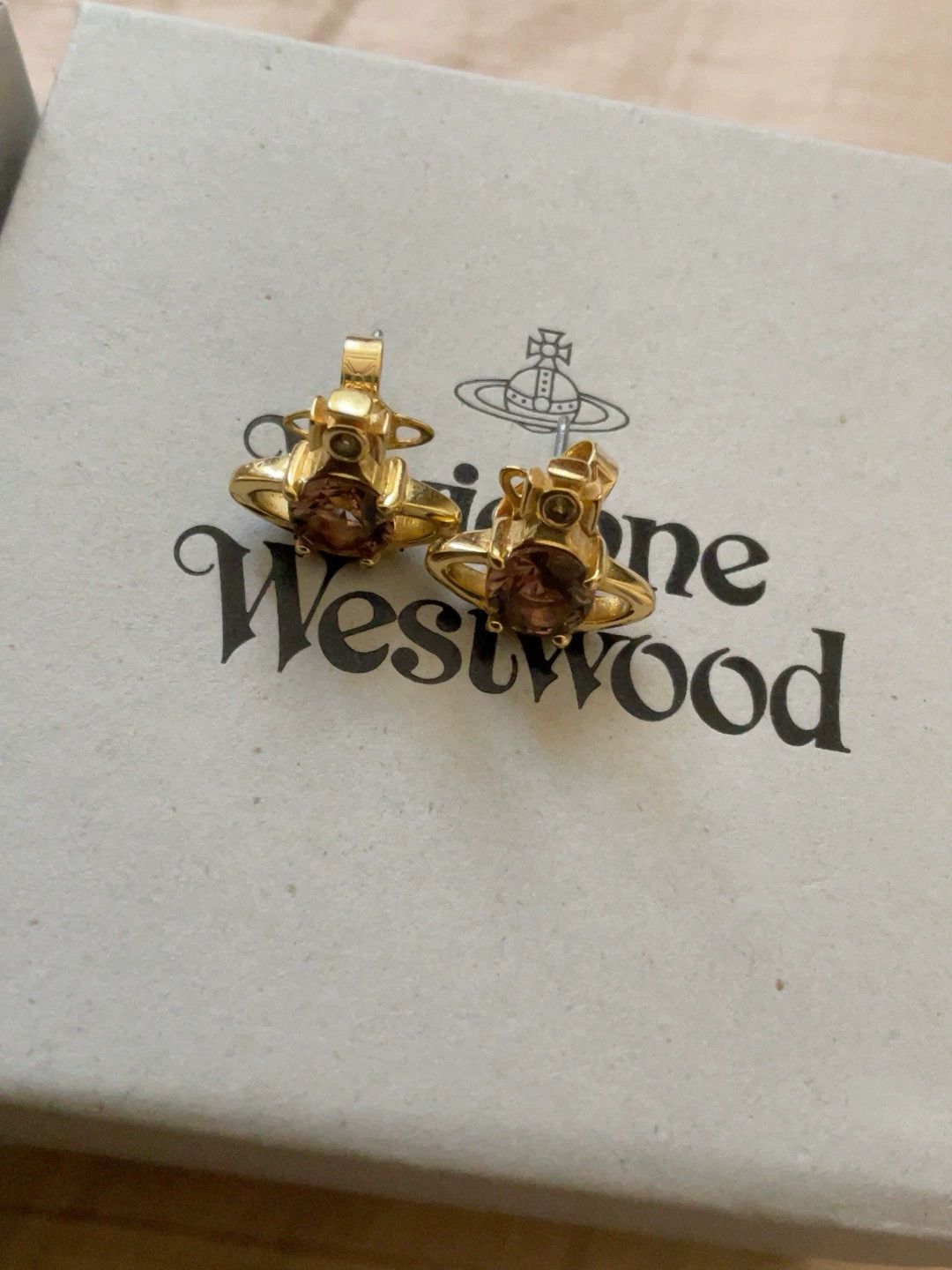 Cartier rare brown gold saturn stud earrings Size ONE SIZE - 1 Thumbnail