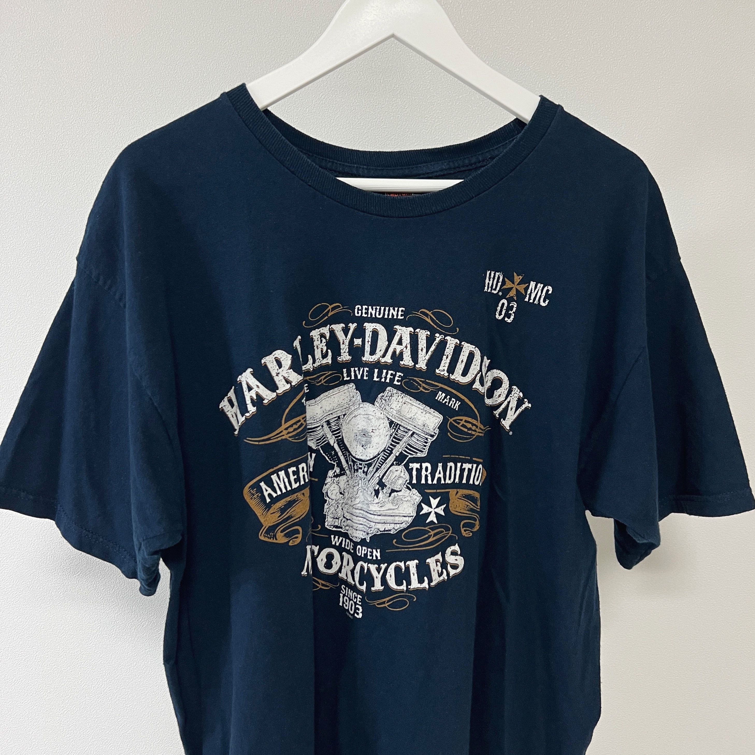 Harley Davidson Harley Davidson Navy Motorcycle Korea Seoul T-shirt Size US M / EU 48-50 / 2 - 3 Thumbnail