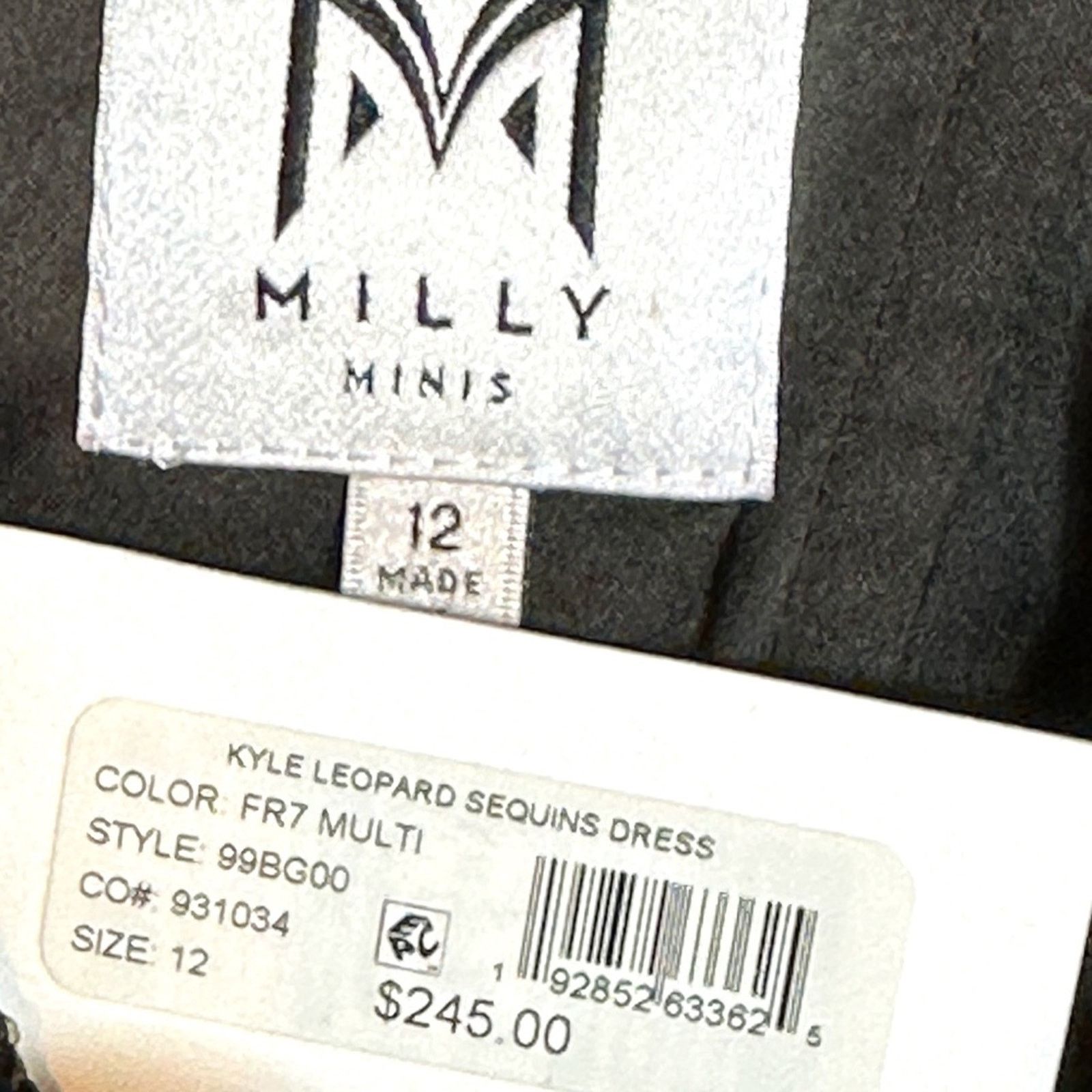 Other Milly Minis Kyle Leopard Sequins Dress Multi Childs size 12 Size XL / US 12-14 / IT 48-50 - 14 Thumbnail