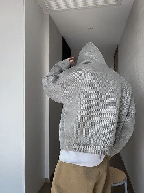 VIBE Double Layer Gray Mesh Hoodie Size US L / EU 52-54 / 3 - 2 Thumbnail