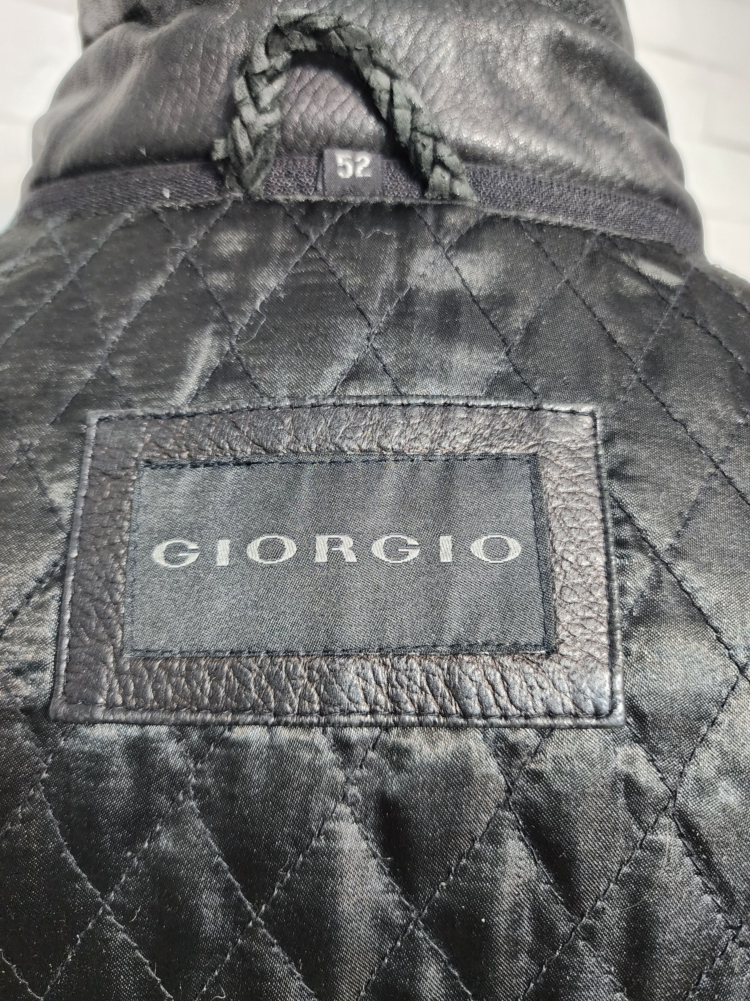 Genuine Leather Men's Black Genuine Leather Jacket: Zip Up, Pockets Size US XL / EU 56 / 4 - 9 Thumbnail