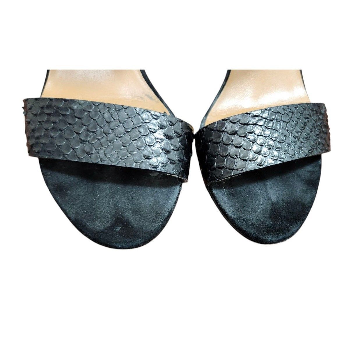 Aquatalia Aquatalia Suzanne Sneak print and Suede Black open toe shoes Size US 6.5 / IT 36.5 - 4 Thumbnail