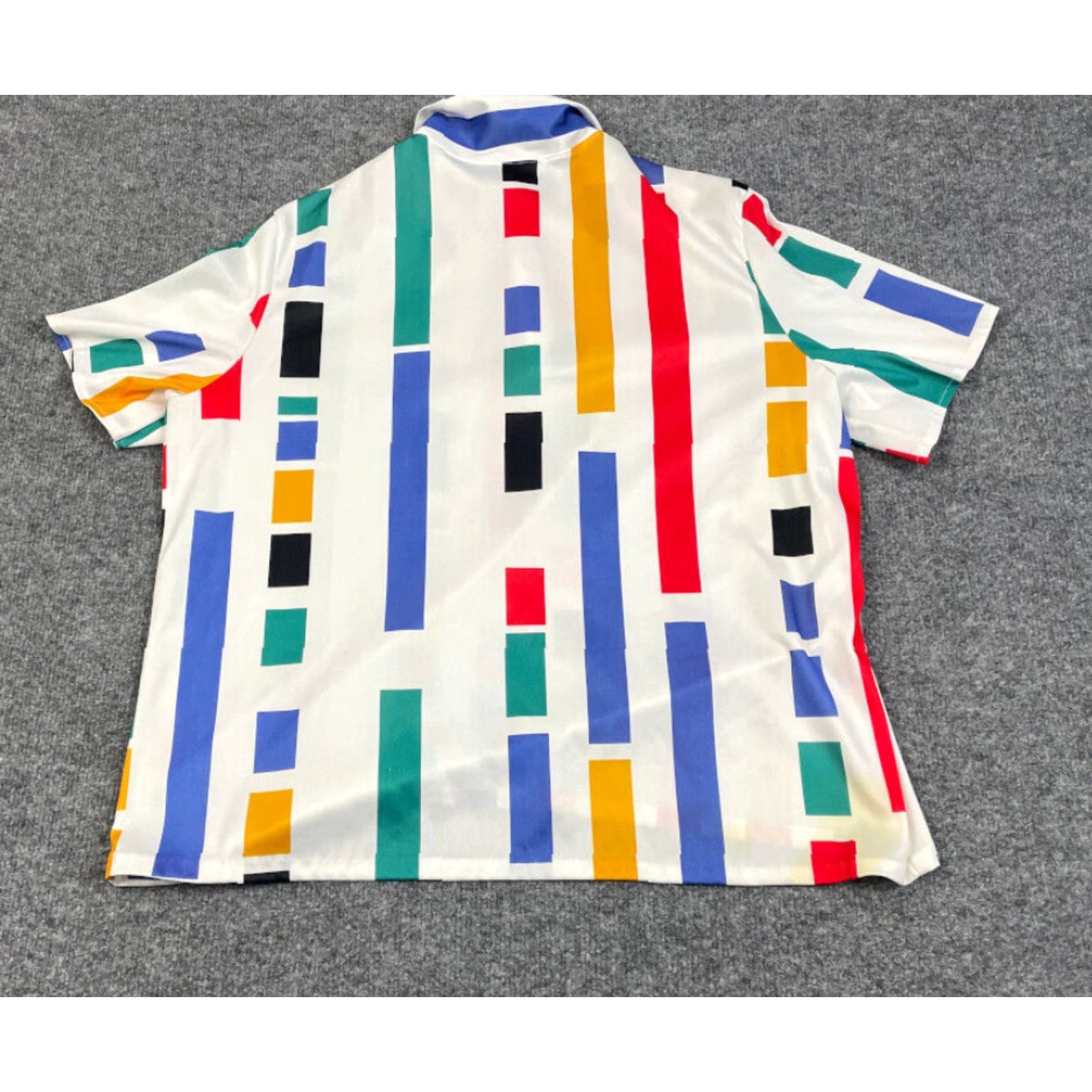 Blair VTG 90s Colorful Geometric Stripe Polo Shirt Women's Large Lightweight Retro Size L / US 10 / IT 46 - 2 Thumbnail