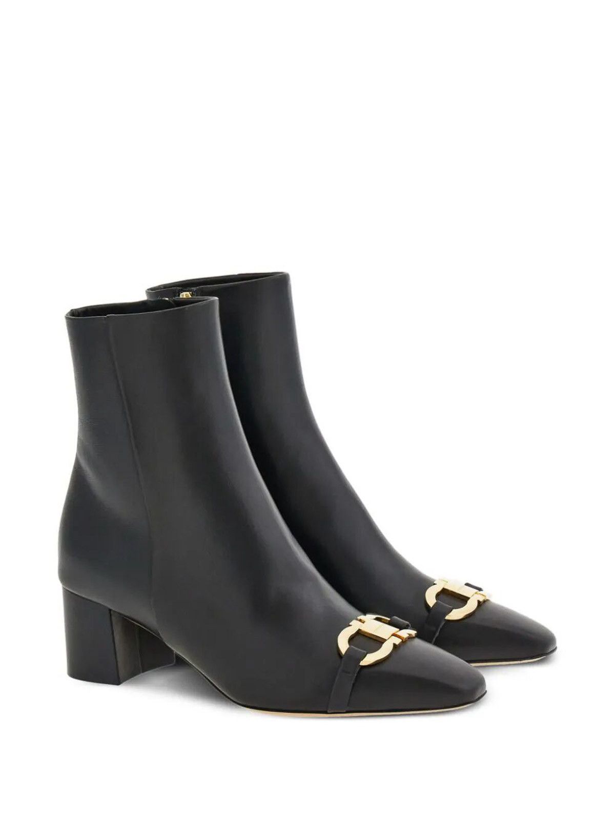 Salvatore Ferragamo o1s1rm0526 Gancini-buckle Ankle Boots in Black Size US 6 / IT 36 - 5 Thumbnail