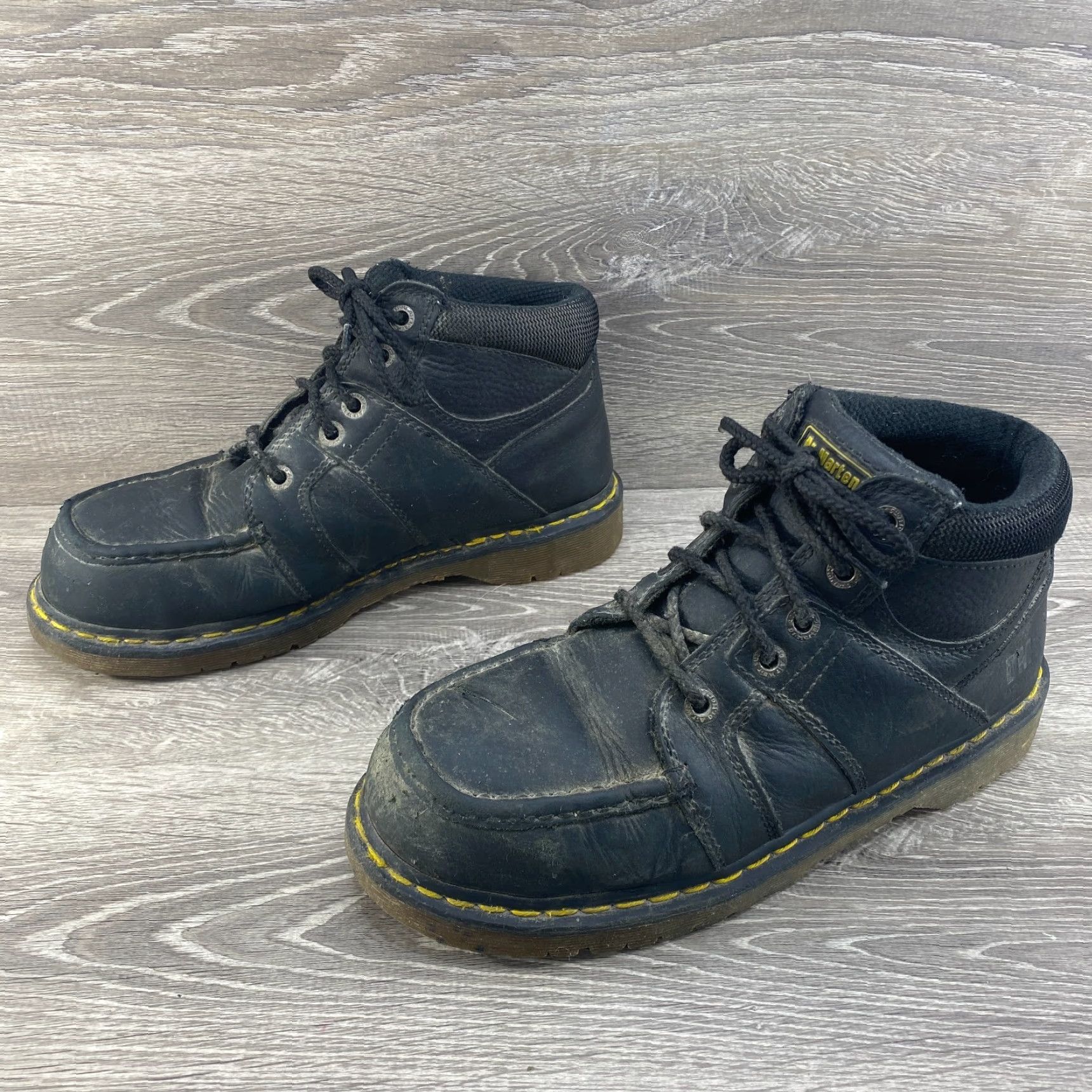 Dr. Martens Dr. Martens Boots Mens 11 Steel Toe Darby Black Leather Industrial Work/Combat Boot Size US 10 / EU 43 - 6 Thumbnail