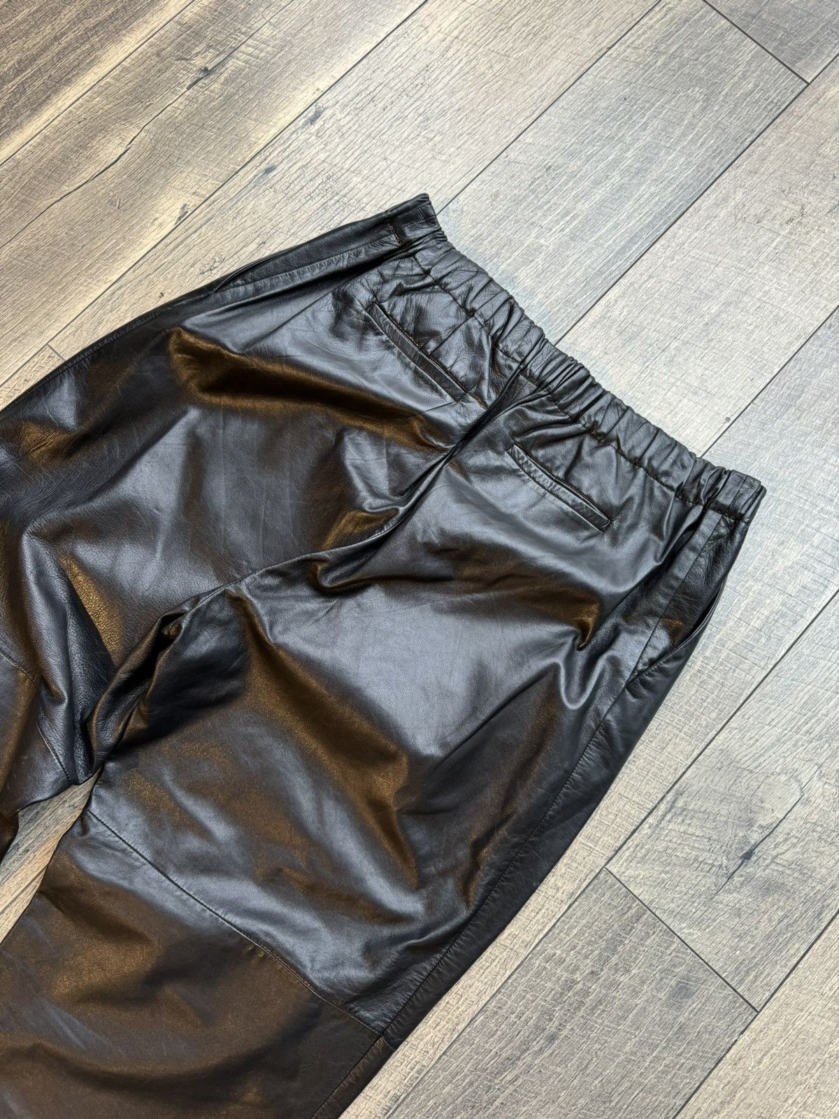 Celine Celine Black Lamb Leather Pants - Size 40 Size US 31 - 11 Thumbnail