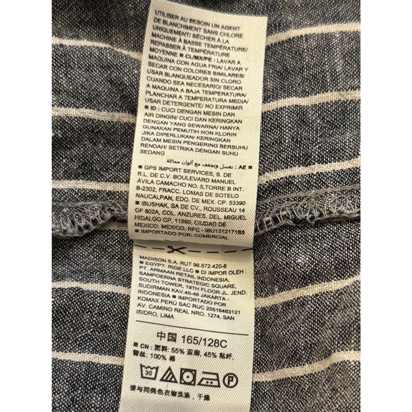 Old Navy NWT Old Navy Women's Gray White Stripes 3/4 Sleeve Top 2X Size XXL / US 16-18 / IT 52-54 - 7 Thumbnail