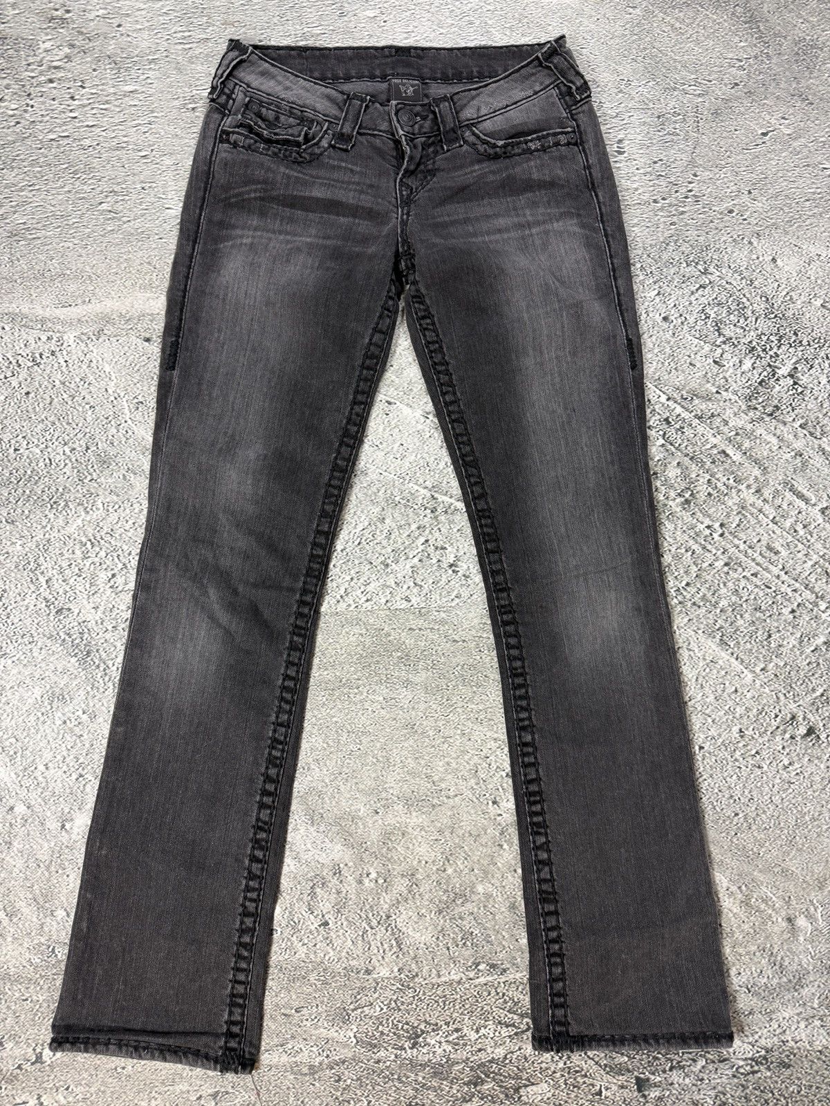 True Religion True Religion bootcut jeans black thick stitching Y2K Billy Size 26" / US 2 / IT 38 - 4 Thumbnail