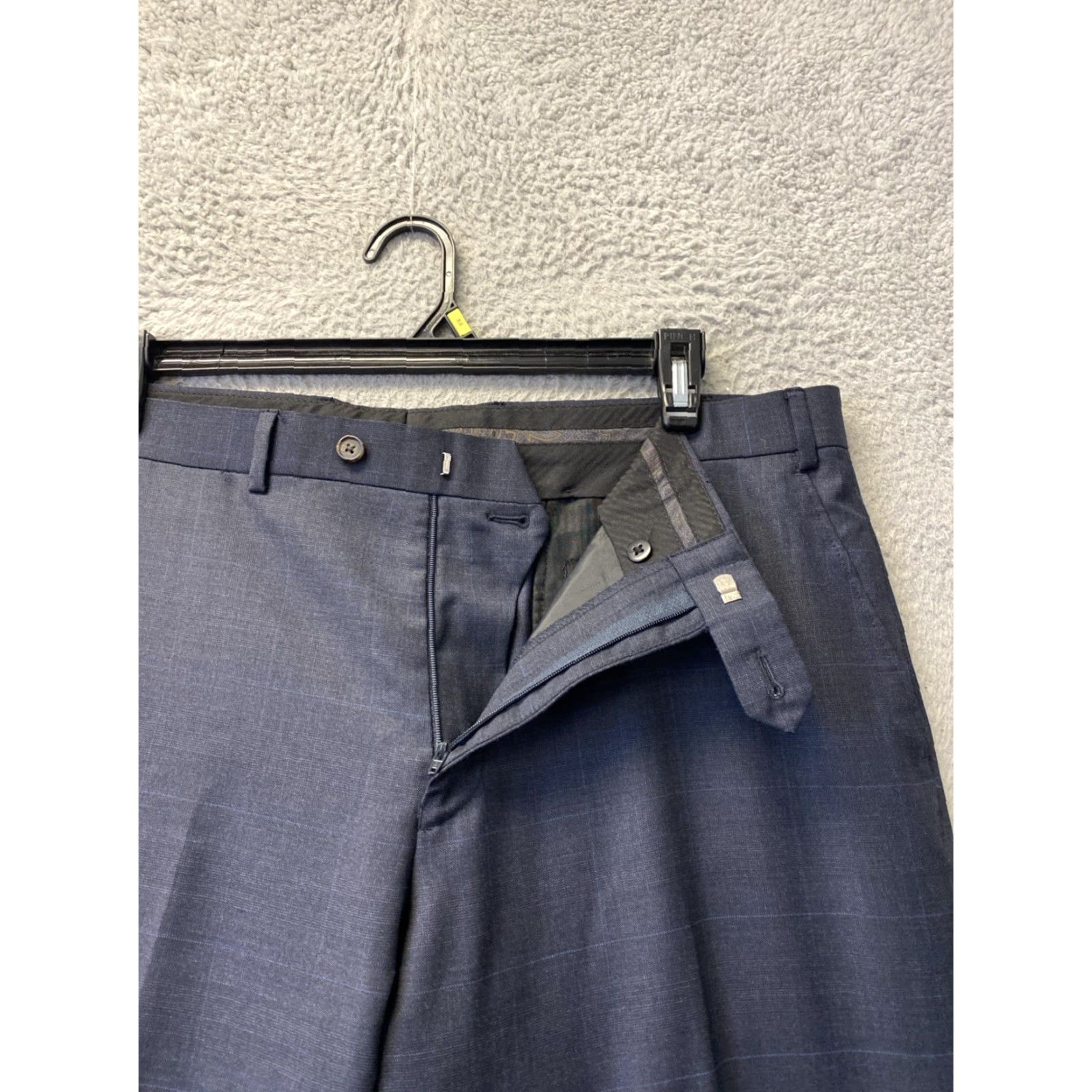 Ralph Lauren LAUREN RALPH LAUREN Dress Pants 38 x 30 Dark Gray Window Pane Slim Fit Belted Mens Size US 38 / EU 54 - 2 Thumbnail