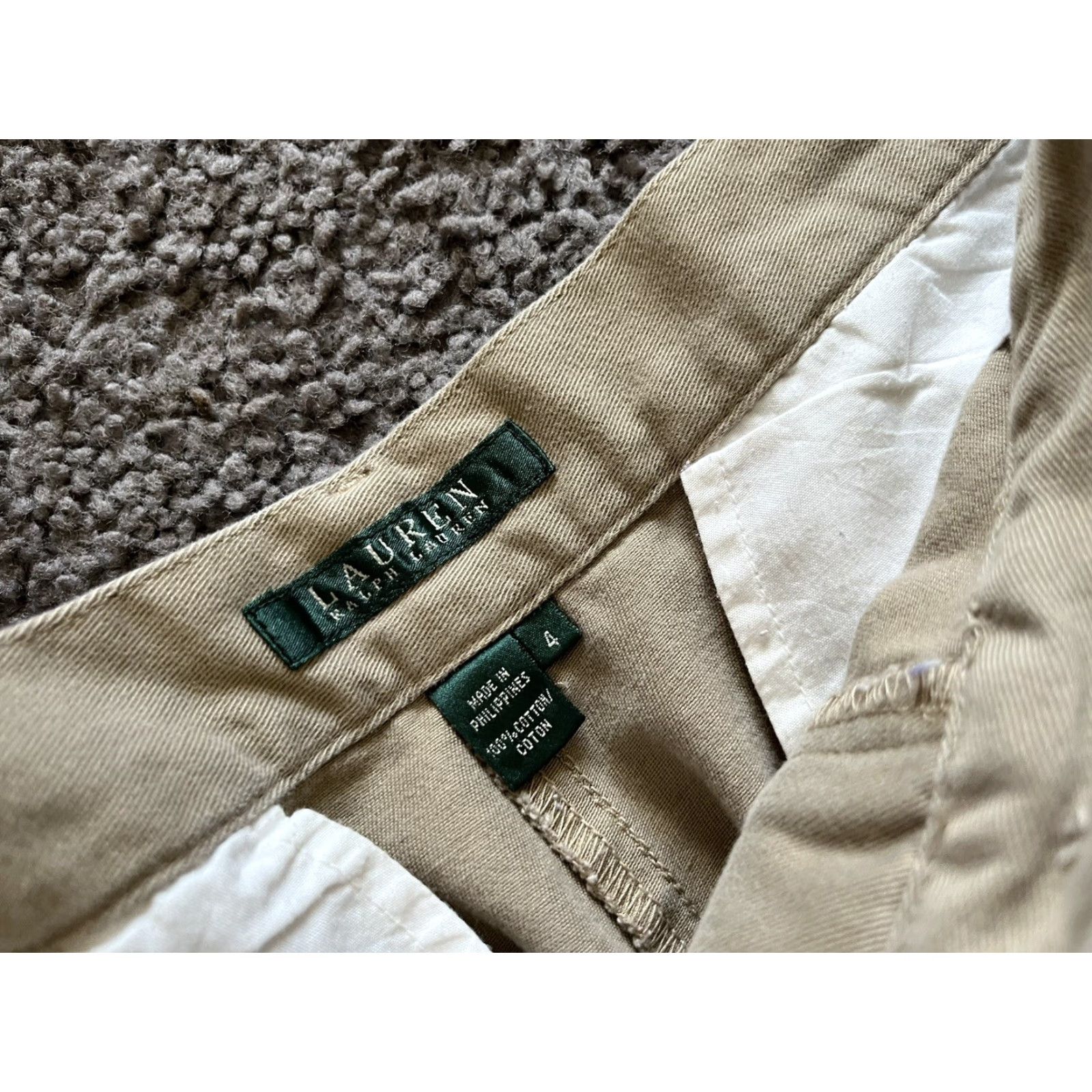 Ralph Lauren Lauren Ralph Lauren Jeans Co Shorts 4 Flat Front Chino Mid Rise Womans Size 27" / US 4 / IT 40 - 3 Thumbnail