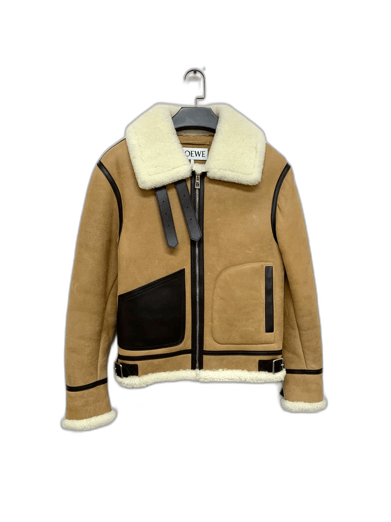 Loewe Loewe Shearling Jacket with Leathers Details Size L / US 10 / IT 46 - 1 Thumbnail