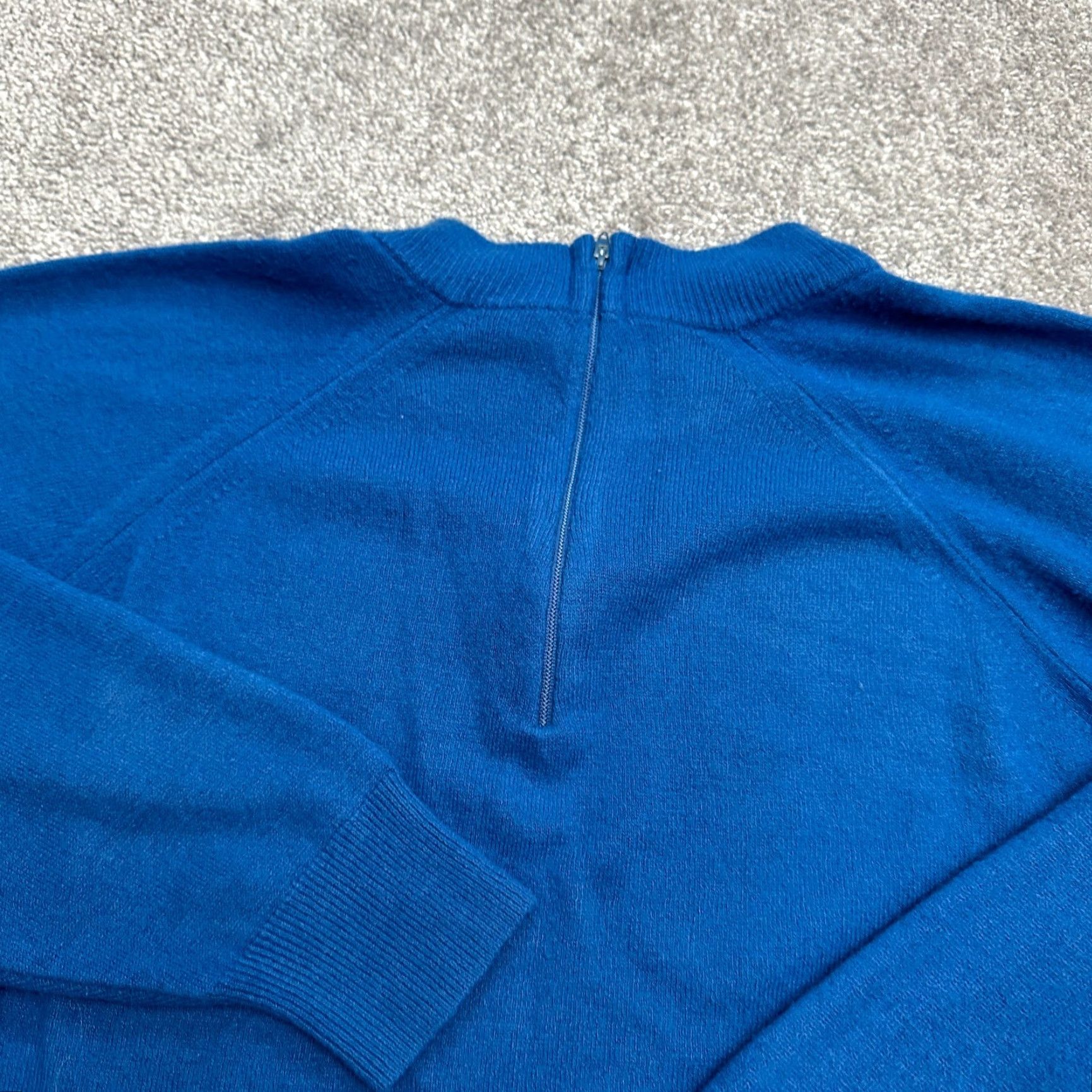 Vintage VINTAGE Designers Originals Pullover Sweater Women Large Blue Mock Neck Raglan Knit Sweater Modern Classic Style Mens Womens? Size L / US 10 / IT 46 - 4 Thumbnail