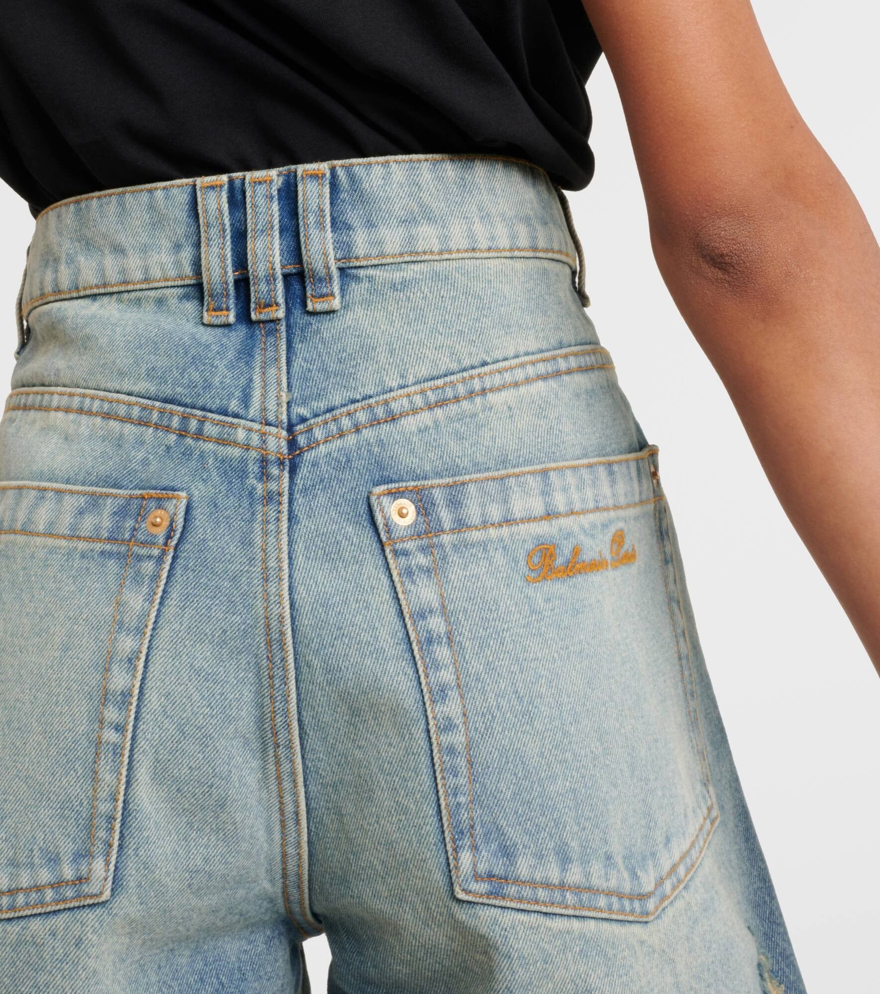 Balmain o1y0625 Denim Short in Blue Size 28" / US 6 / IT 42 - 3 Thumbnail