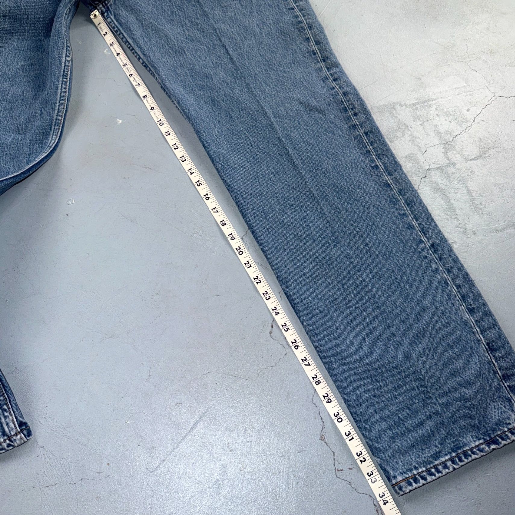 Levi's VINTAGE Levis 501 Jeans XX Straight Leg Blue Light Wash 42x34 Act 40x34 Y2K 90s USA Mens Size US 42 / EU 58 - 6 Thumbnail