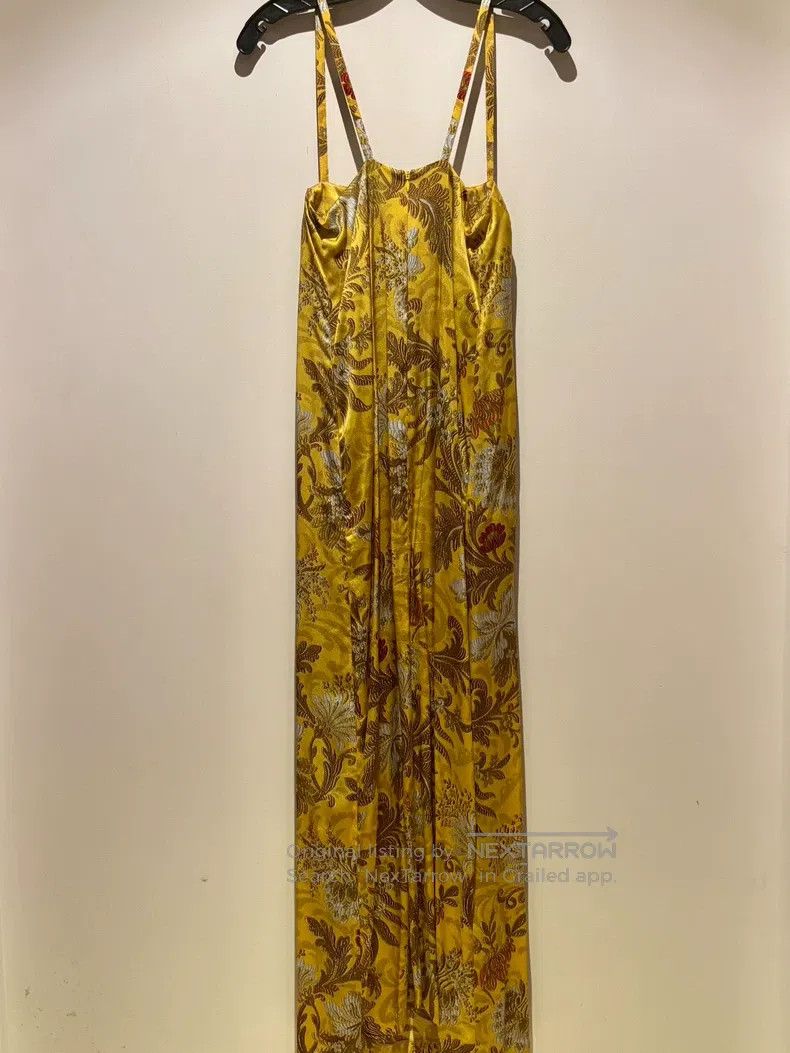 Dries Van Noten Dries Van Noten Yellow silk dress Size S / US 4 / IT 40 - 6 Thumbnail