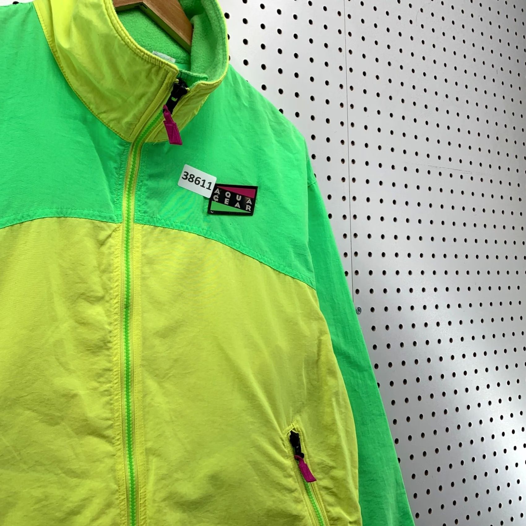 Nike Vintage NIKE Jacket Mens Medium Green Yellow 90s Aqua Gear Windbreaker Zip Size US M / EU 48-50 / 2 - 5 Thumbnail