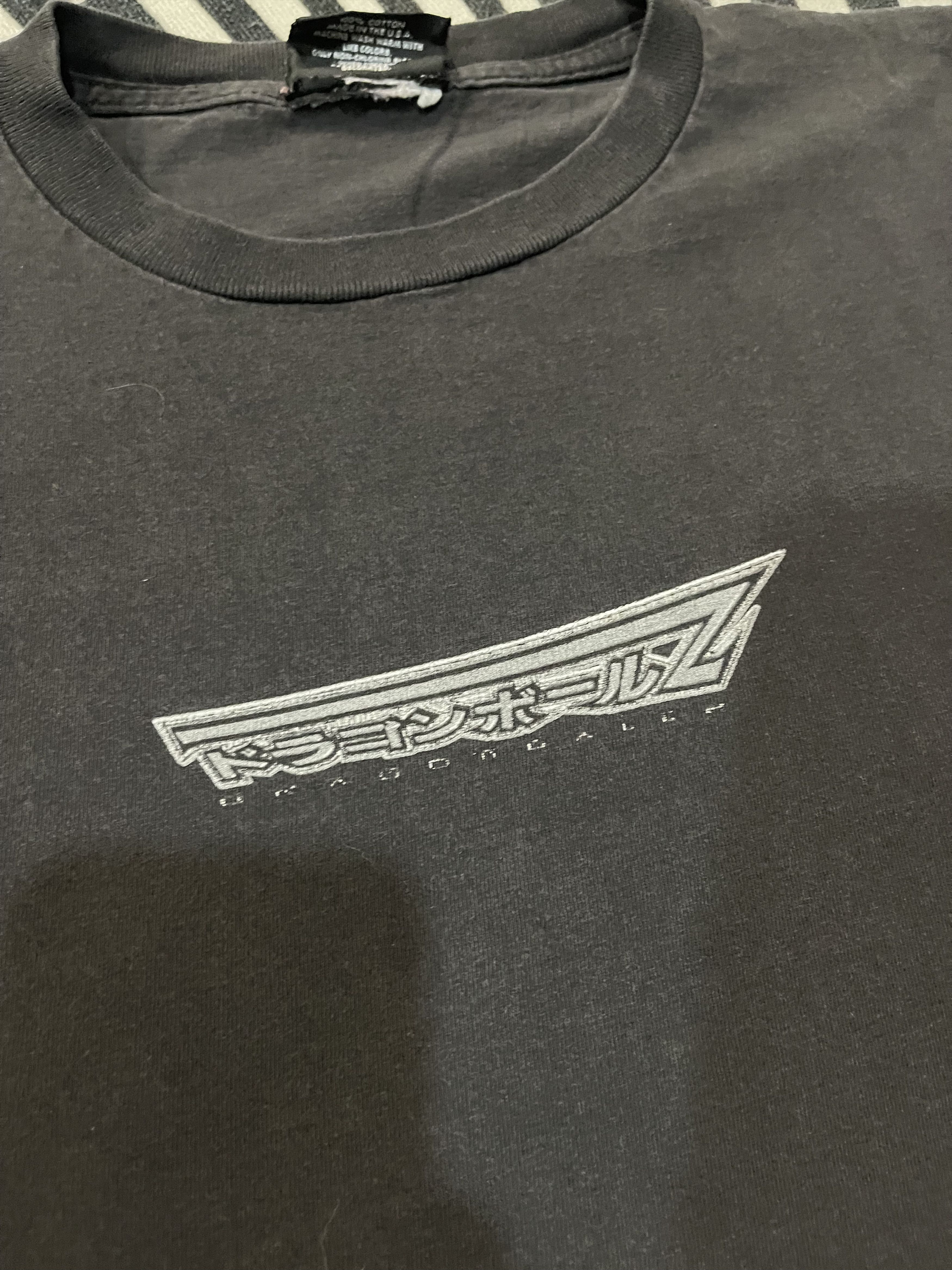 Anime 1999 Dragon Ball Z Movie Promo Style Fade Black Tee (XL) Size US XL / EU 56 / 4 - 6 Thumbnail