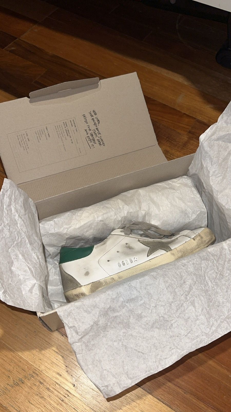 Golden Goose Golden Goose Super-Star White Green Grey Suede Patch Size US 8.5 / IT 38.5 - 6 Thumbnail