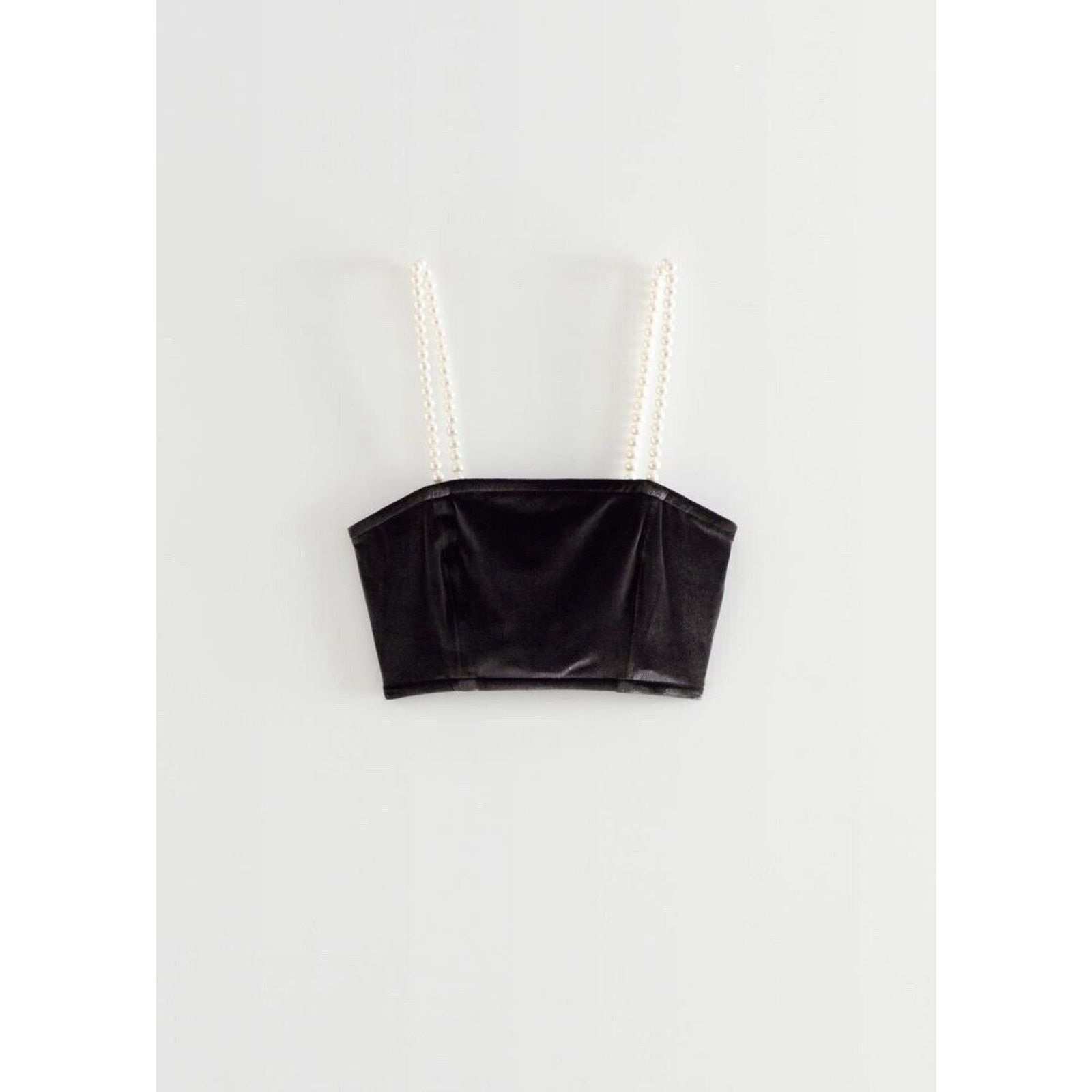 Paris Atelier & other stories Pearl Strap Bustier Crop Top 8