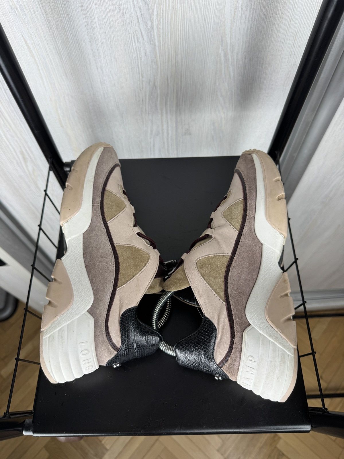 Longchamp LONGCHAMP Freeminder Cloud Beige Suede Sneakers Women’s 38 Size US 8 / IT 38 - 10 Thumbnail