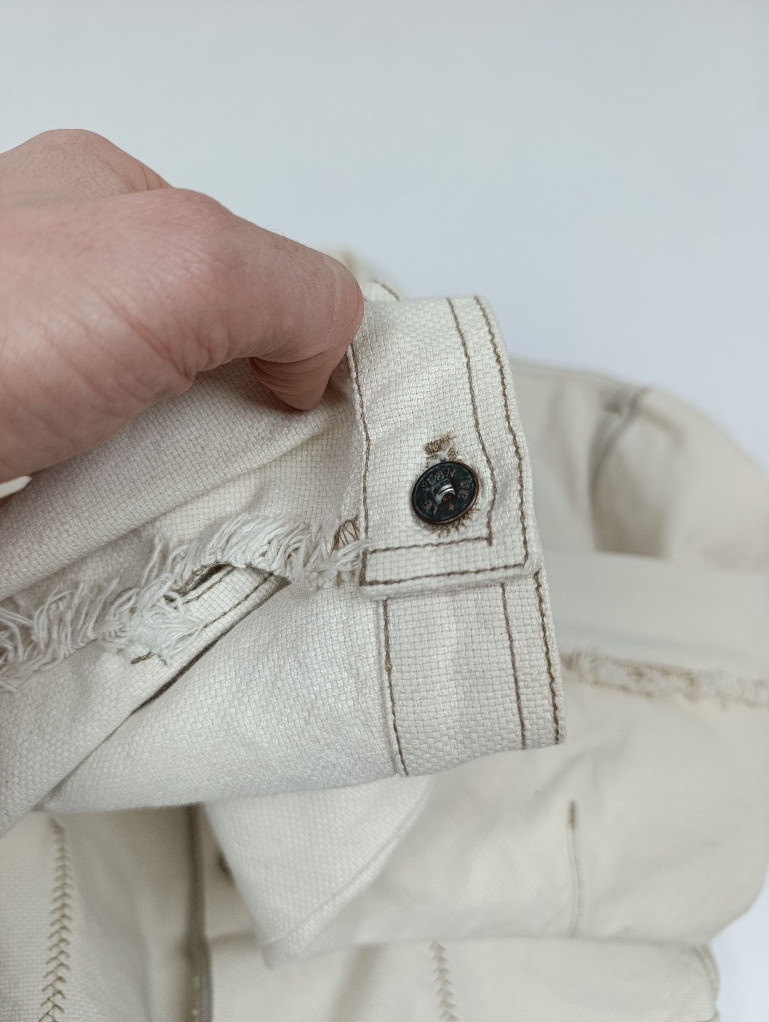 Marithe + Francois Girbaud VINTAGE MARITHE FRANCOIS GIRBAUD CANVAS FRAYED BLAZER JACKET Size M / US 6-8 / IT 42-44 - 15 Thumbnail