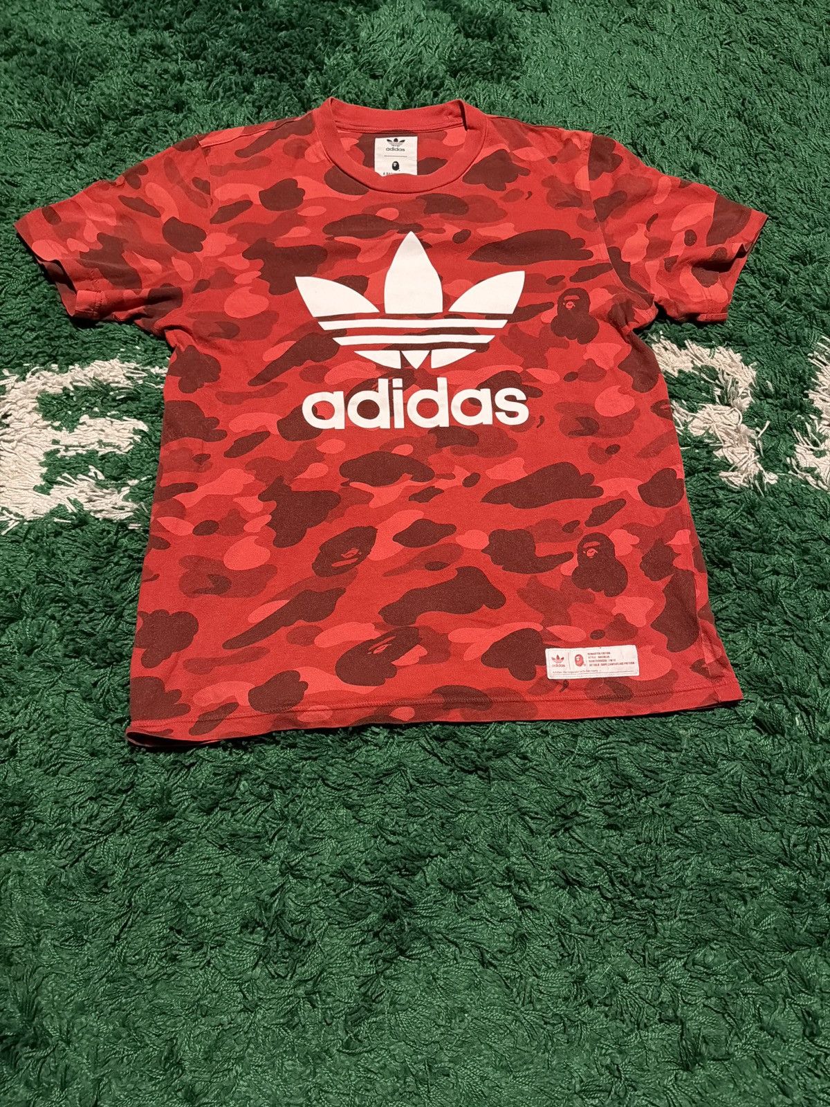 Adidas × Bape BAPE x Adidas adicolor T-Shirt 'Raw Red’ Fall/Winter 2018 Size US M / EU 48-50 / 2 - 1 Thumbnail