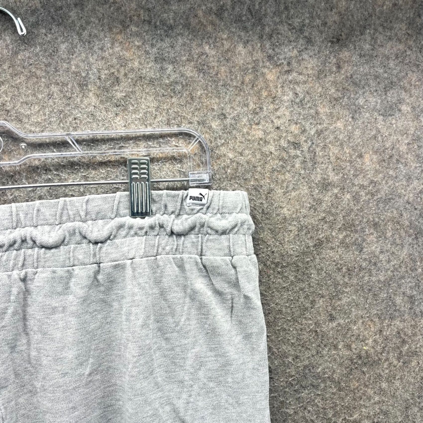 Puma Puma Jogger Pants Women XL Gray Tapered Leg Drawstring Waist Logo Gym Size 40" / US 18 - 7 Thumbnail