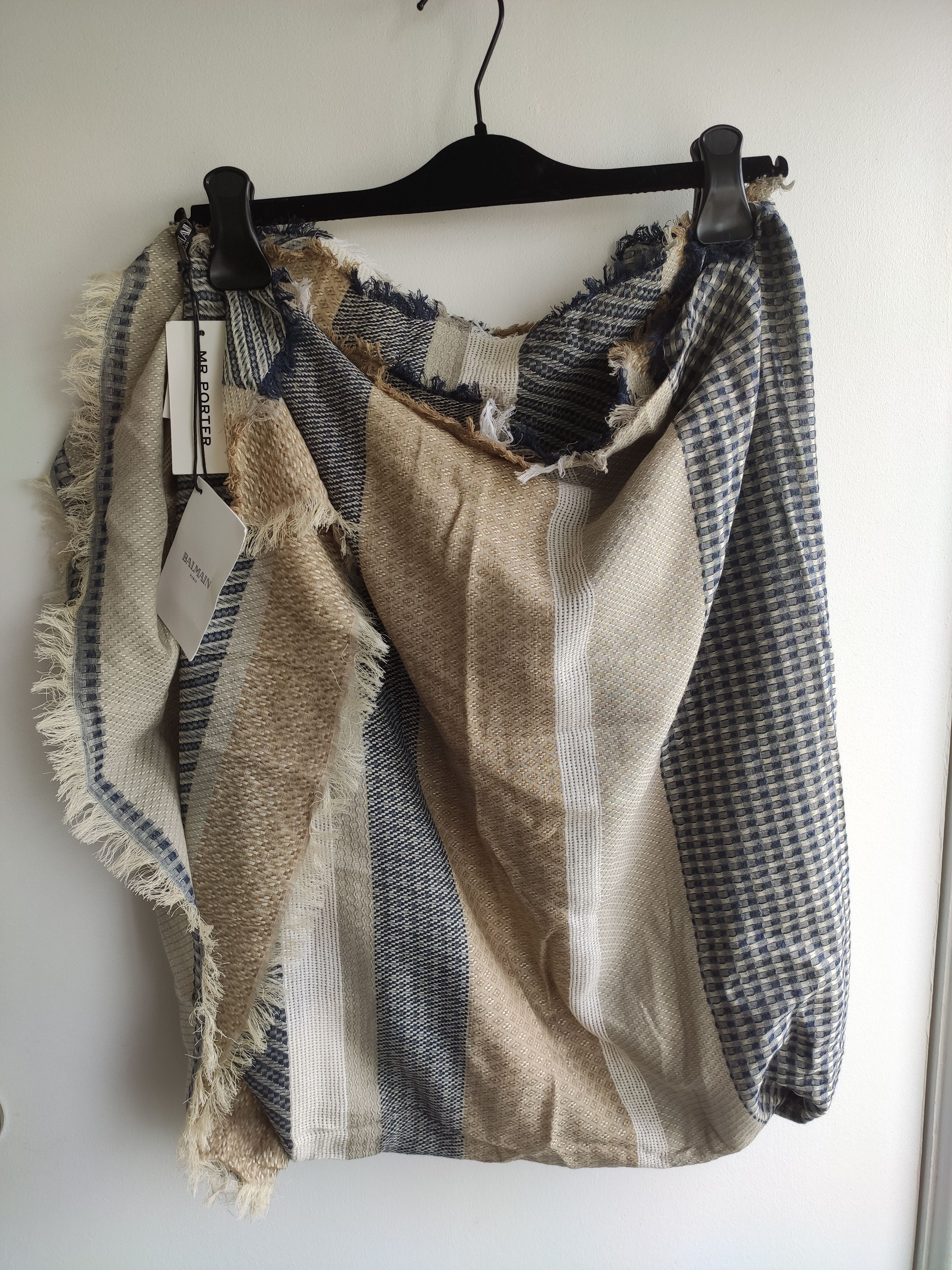 Balmain BALMAIN scarf Cotton/Linen-blend BNWT Size ONE SIZE - 1 Thumbnail