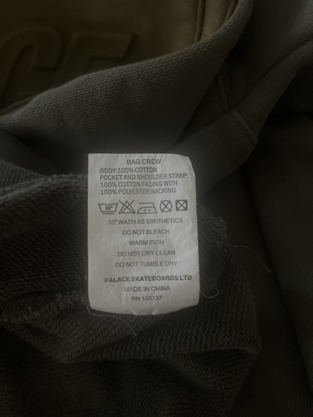 Palace Palace Bag Crew - Olive Size US S / EU 44-46 / 1 - 4 Thumbnail