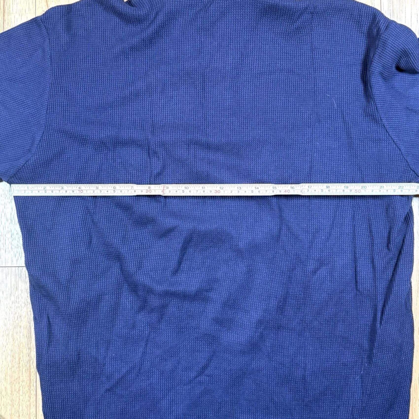 Ralph Lauren VINTAGE Ralph Lauren Polo Shirt Polo Mens XL Blue Waffle Knit Logo IS-67 Size US XL / EU 56 / 4 - 5 Thumbnail