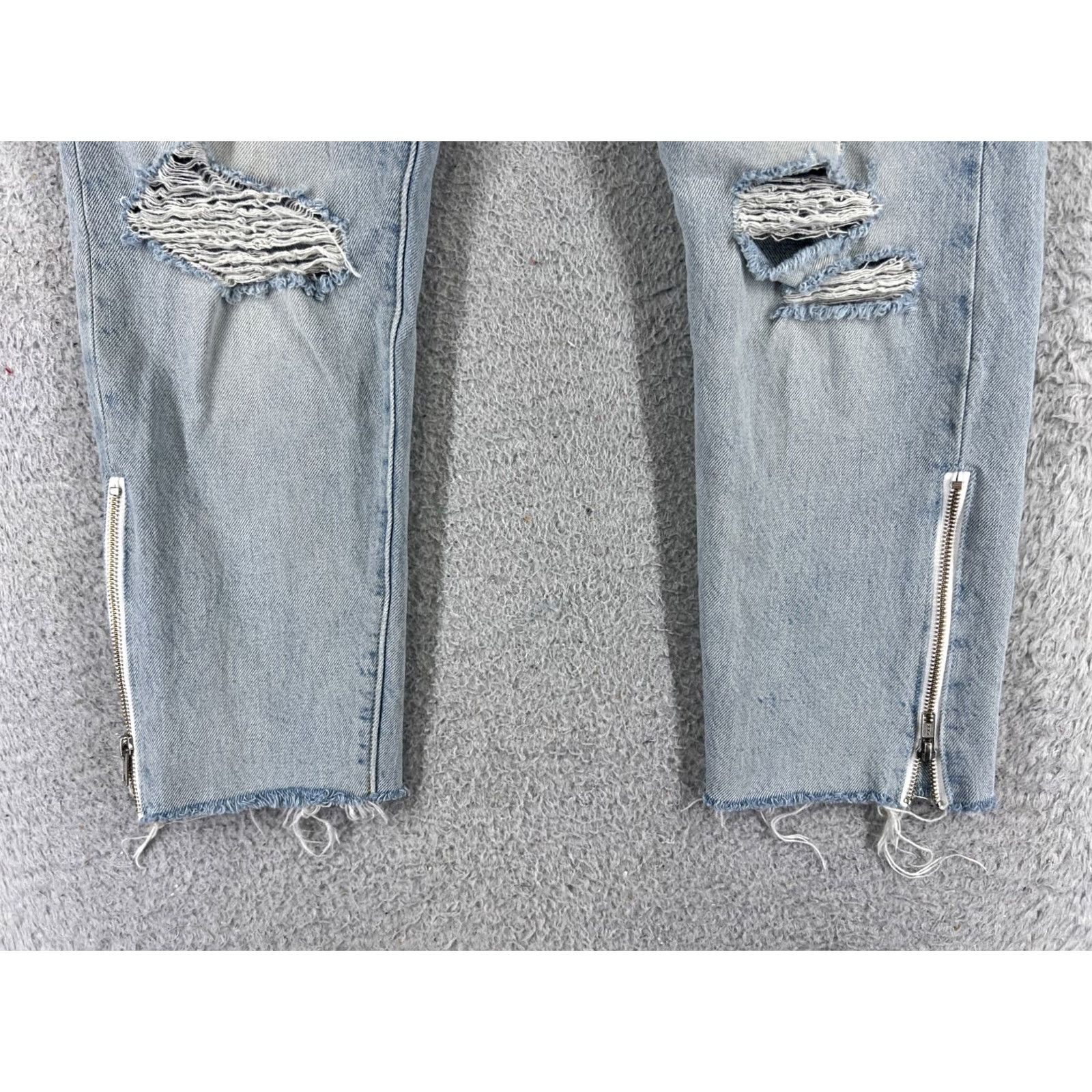 Levi's Levi's Jeans 501 XX Slim Denim Blue 29 Adult Regular Pants Tapered Ankle Zip Button Fly Cotton Blend Pocket 5-Pocket Vintage No Women Size 29" - 2 Thumbnail