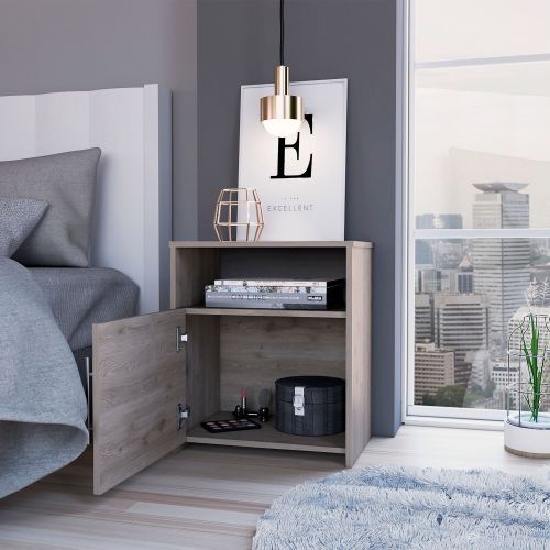 Designer × Homemade Modern and easy-to- install Light Gray bedside Nightstand w Size US L / EU 52-54 / 3 - 8 Thumbnail