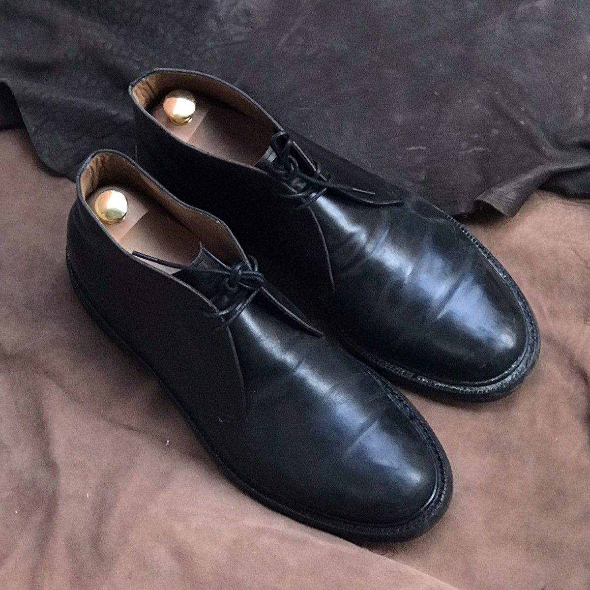 Church's CHURCHS MADE IN ENGLAND CUSTOM GRADE BLACK SMOOTH LEATHER Size US 10.5 / EU 43-44 - 1 Thumbnail
