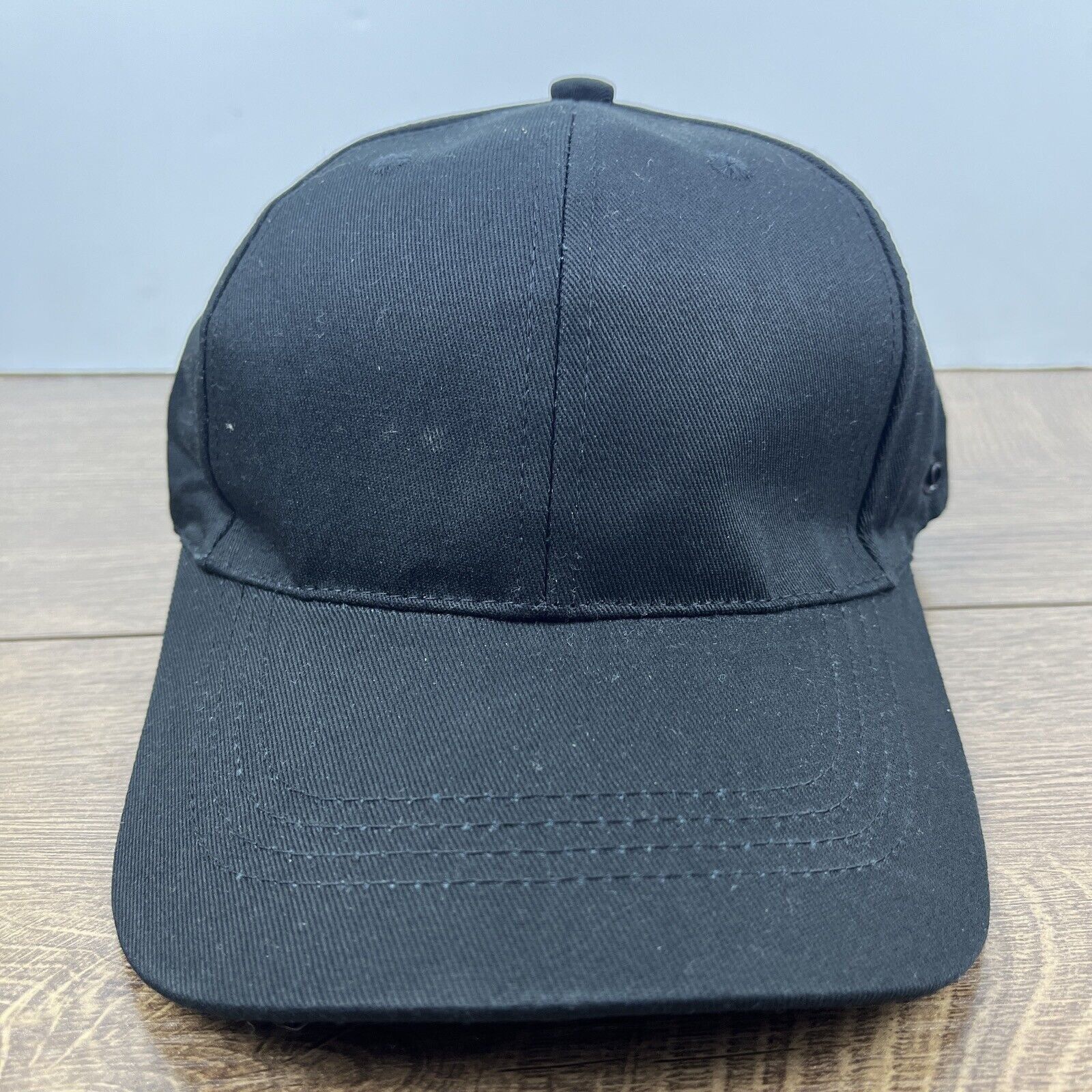 Other Plain Black Baseball Hat Blank Black Hat Adjustable Adult Si Size ONE SIZE - 2 Thumbnail