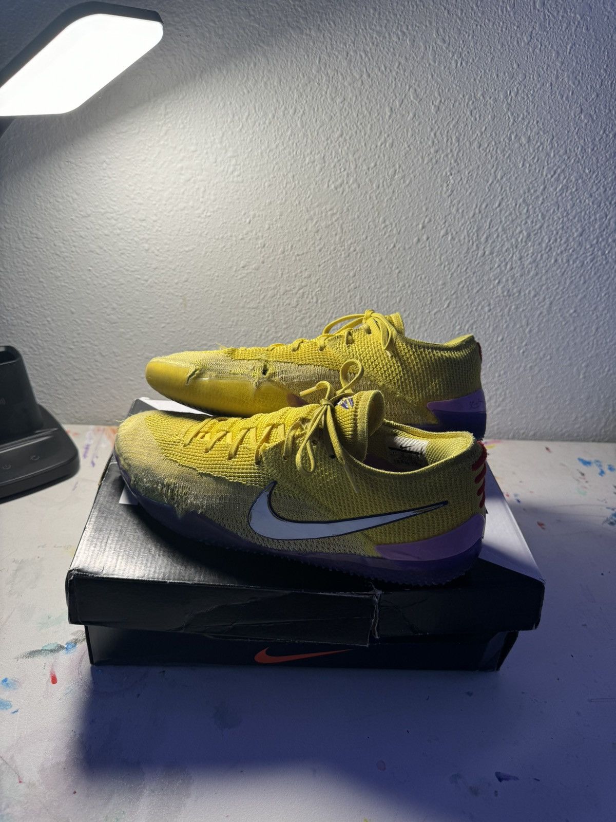 image of Nike Kobe Ad Nxt 360 Shoes in Yellow, Men's (Size 11)