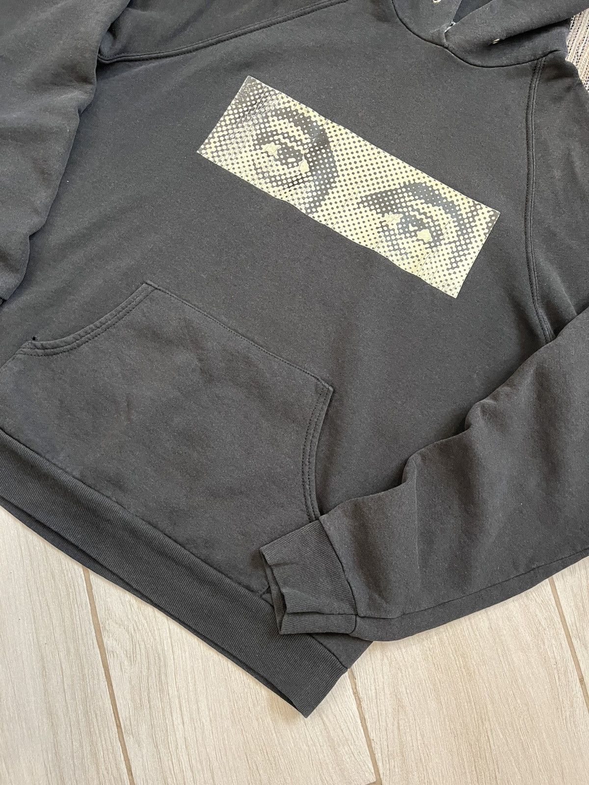 Vintage Vintage Eyes Logo Hoodie fade black distressed supreme style Size US L / EU 52-54 / 3 - 6 Thumbnail