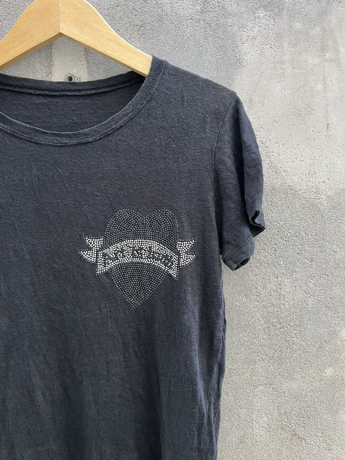 Vintage Rock Heart Stud Tee – Japan Archive Y2K Glam Punk Size US S / EU 44-46 / 1 - 5 Thumbnail