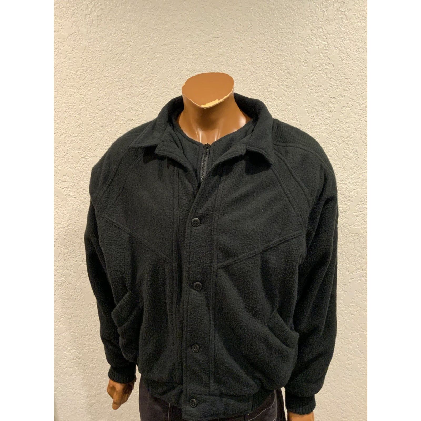 Vintage VINTAGE Gabrielle NY Pile Fleece Full Zip Batwing Warm Bomber Jacket Sz. L Men’s L Size US L / EU 52-54 / 3 - 7 Thumbnail