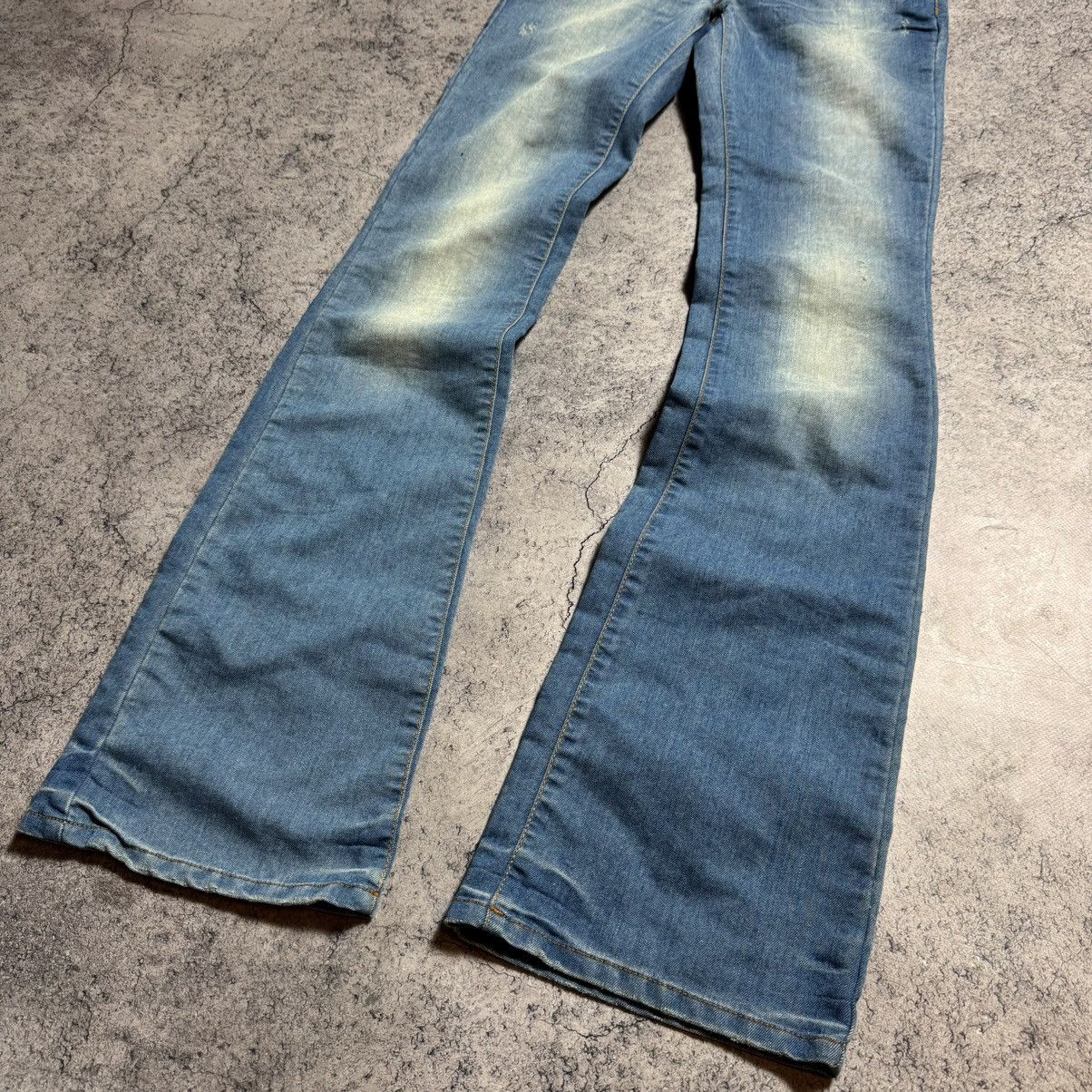 John Galliano NEW Galliano Y2K 00s Flared Jeans Size 25" / US 0 / IT 36 - 3 Thumbnail