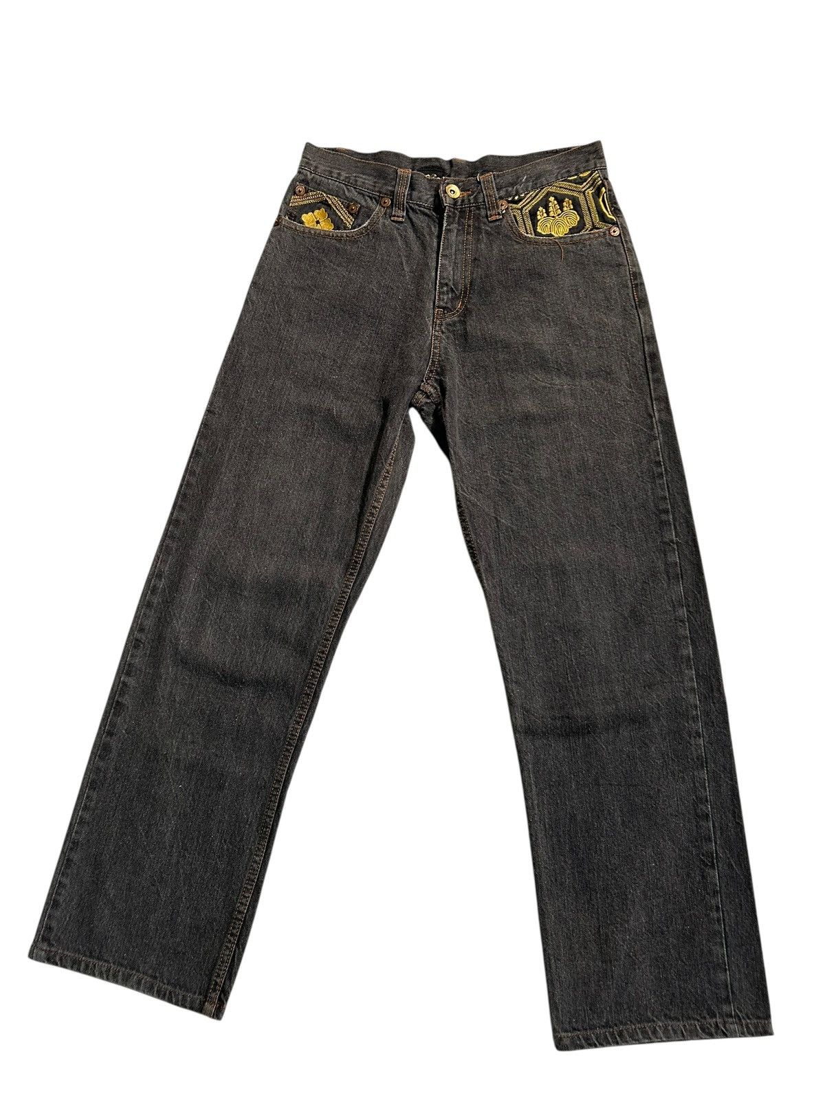 Japanese Brand Karakuri Tamshii Inspired Multi Pocket Denim Jeans Rare Size US 29 - 6 Thumbnail