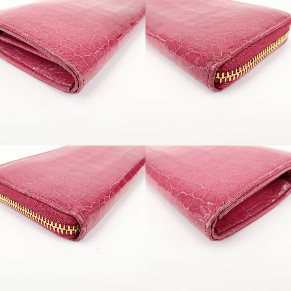 Miu Miu Miu Miu Logo Embossed Leather Zippy Long Wallet Pink Size ONE SIZE - 4 Thumbnail